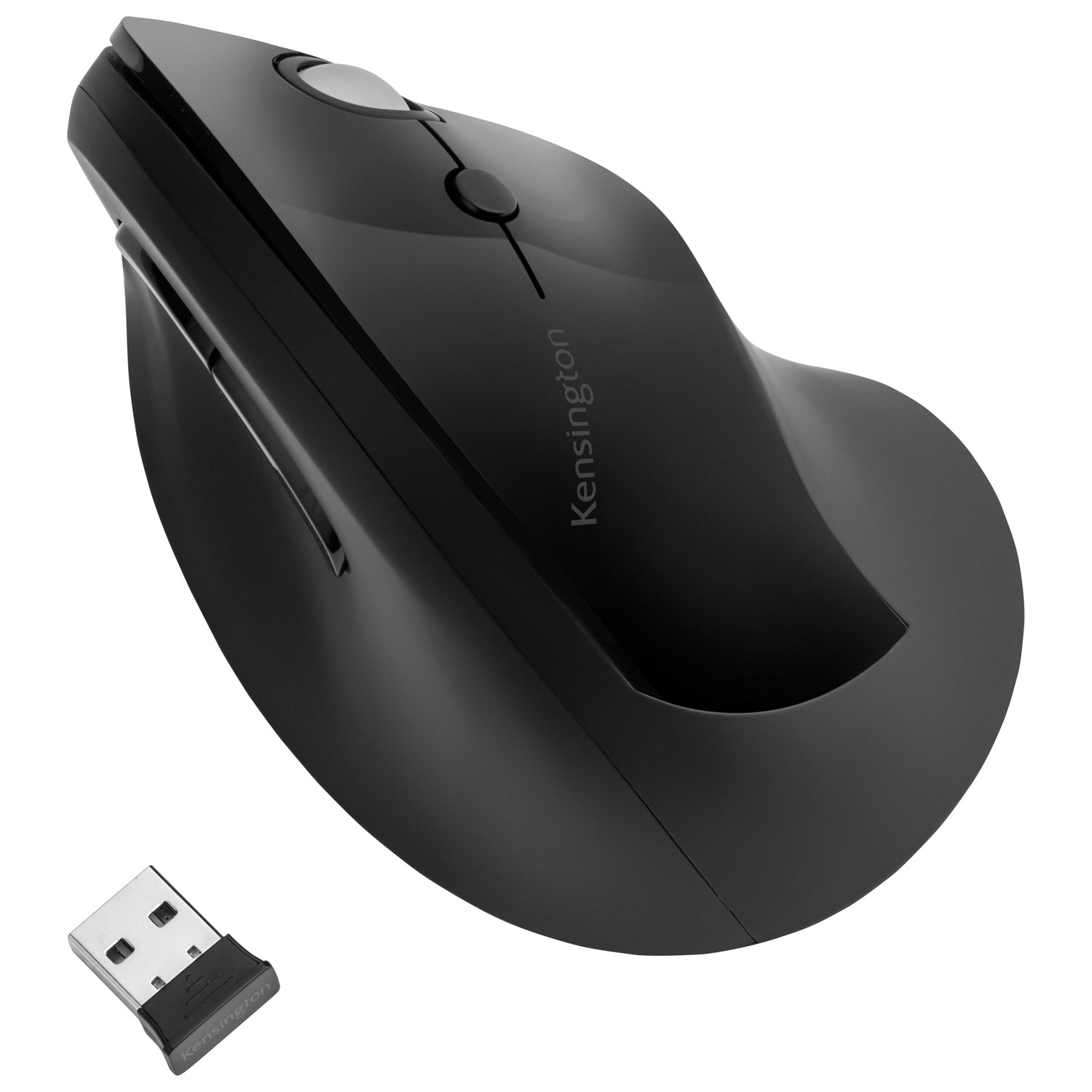 Kensington Pro Fit Ergo Vertical 1600 DPI Wireless Optical Mouse - Black