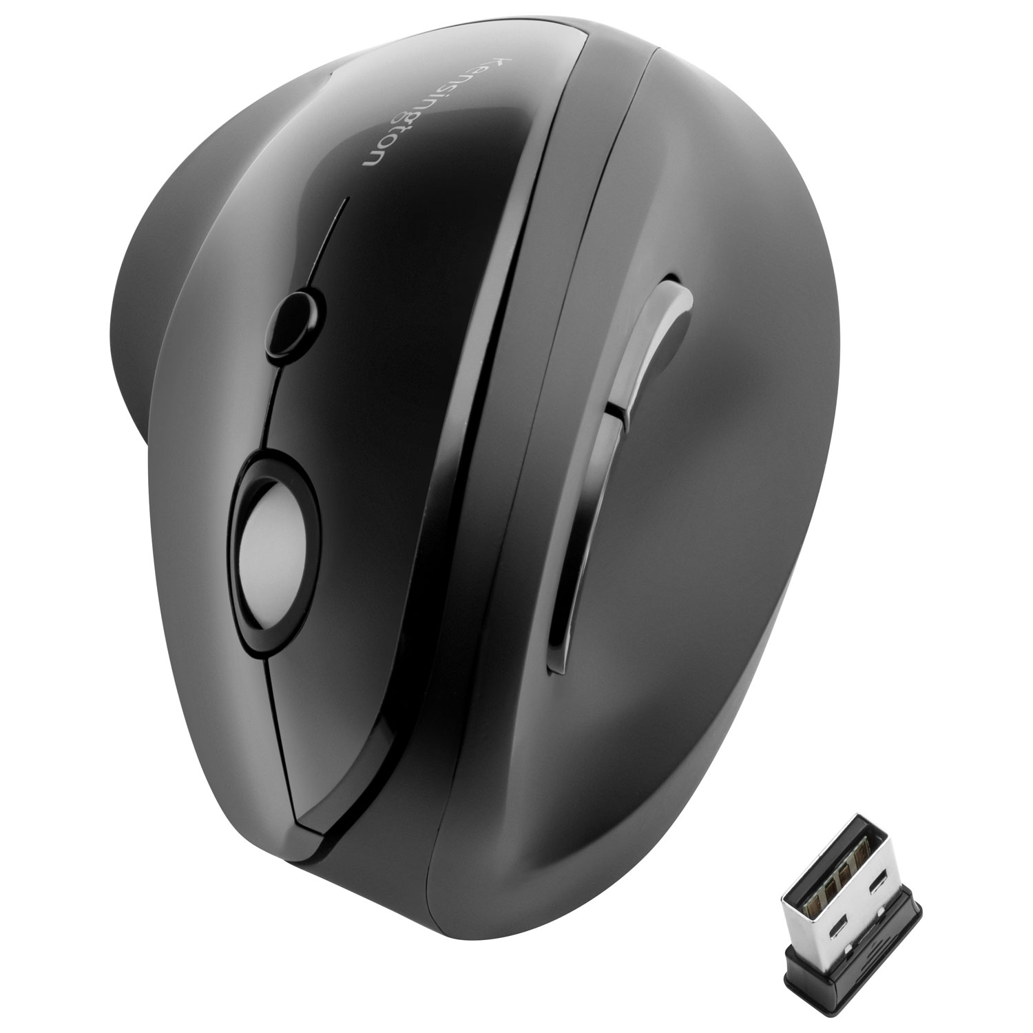 Kensington Pro Fit Ergo Vertical 1600 DPI Wireless Optical Mouse - Black