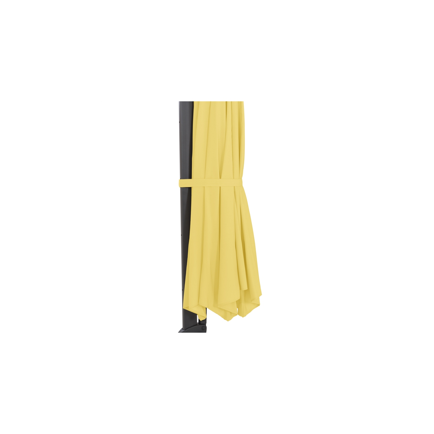 CorLiving Deluxe Full-Sized 11 ft. Circular Offset Patio Umbrella - Yellow