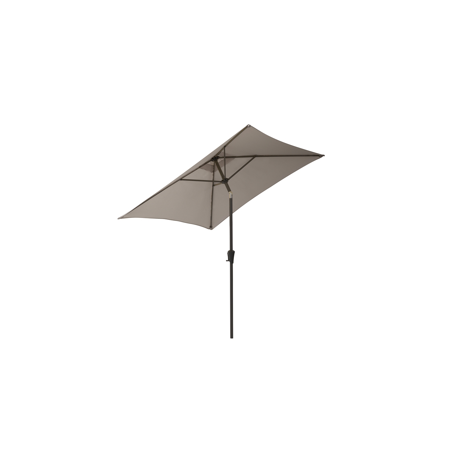 CorLiving Collapsible 6.3 ft. Square Patio Umbrella - Sand Grey