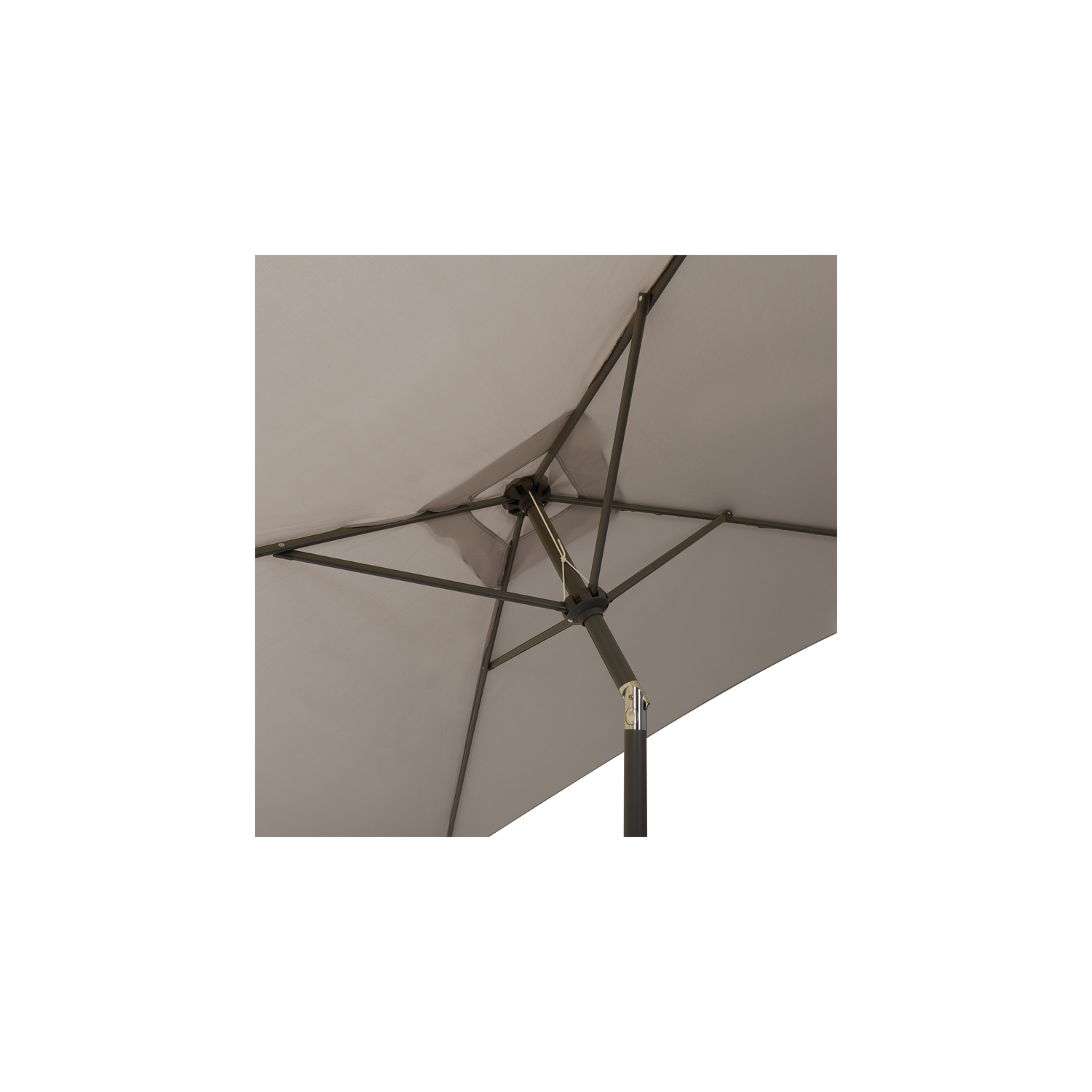 CorLiving Collapsible 6.3 ft. Square Patio Umbrella - Sand Grey