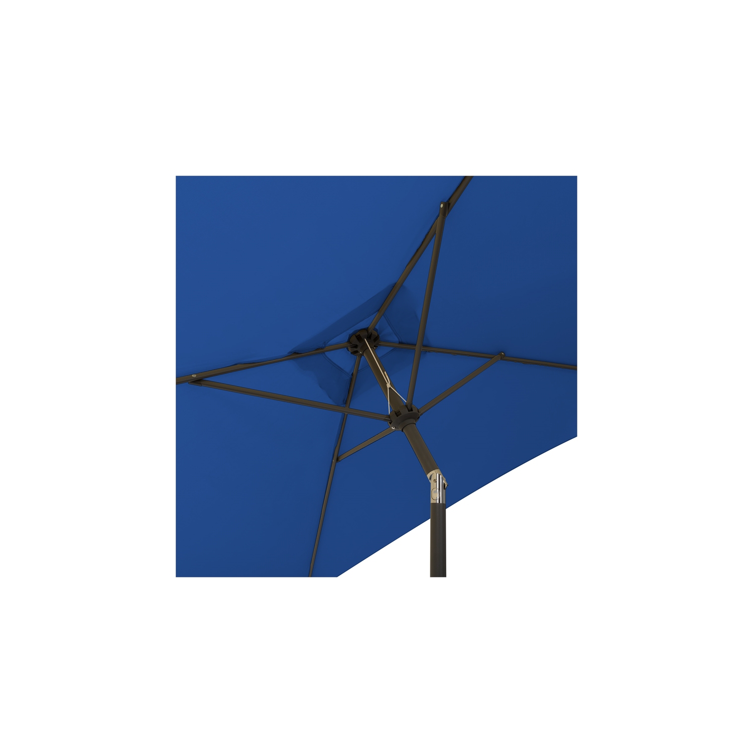6,5&nbsp;pi repliable de CorLiving. Parasol carré pour patio - Bleu marine