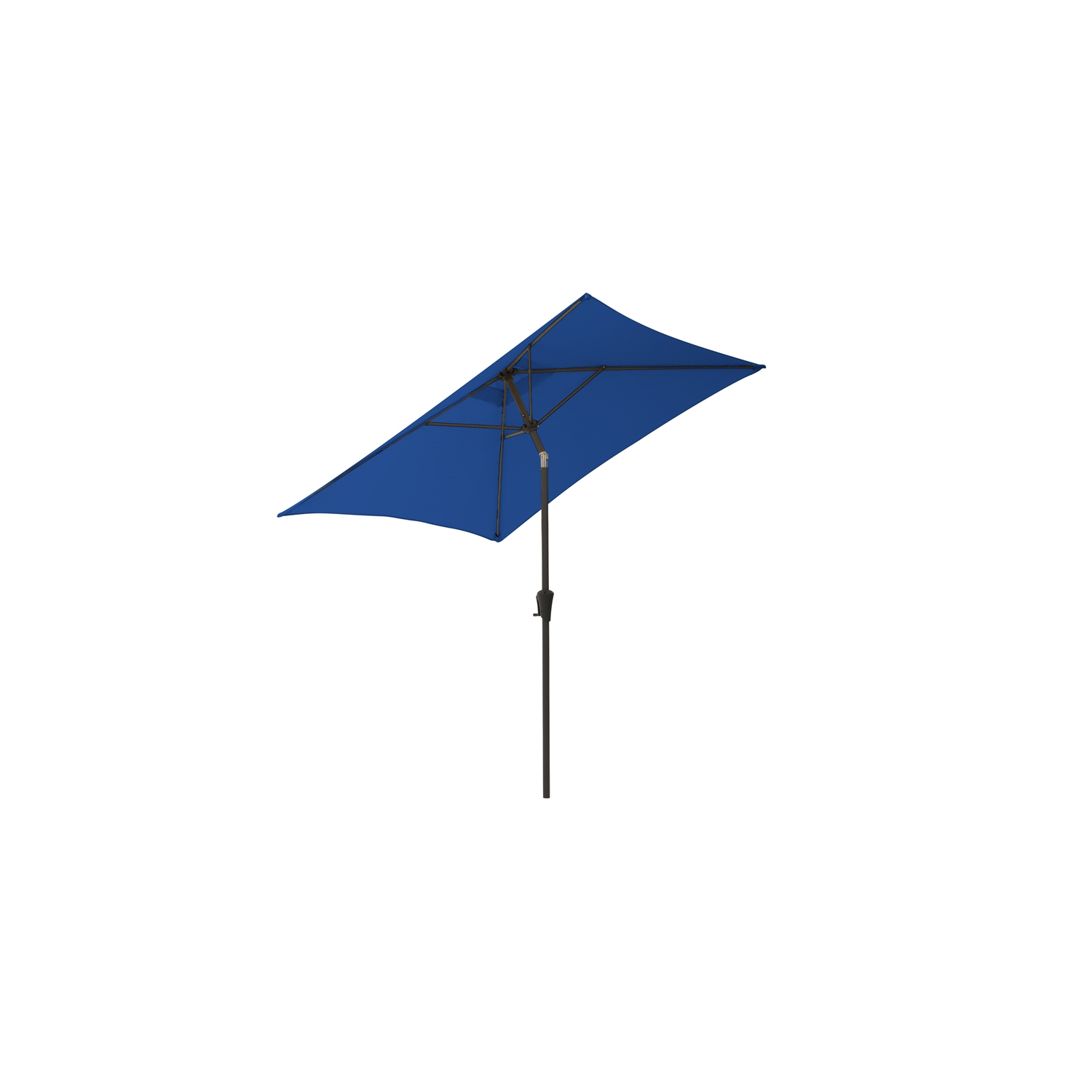 6,5&nbsp;pi repliable de CorLiving. Parasol carré pour patio - Bleu marine