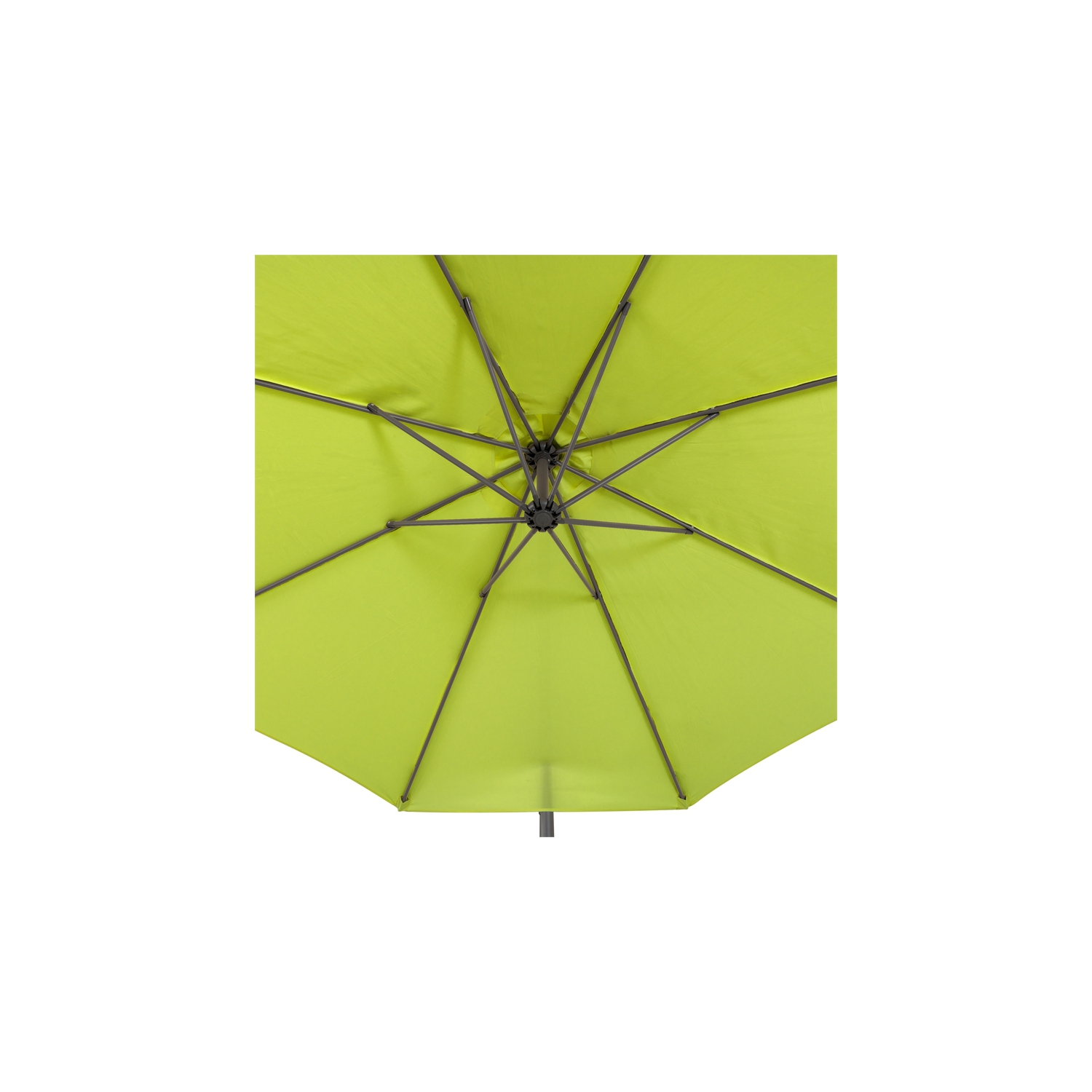 11&nbsp;pi repliable de CorLiving. Parasol excentré - Vert lime