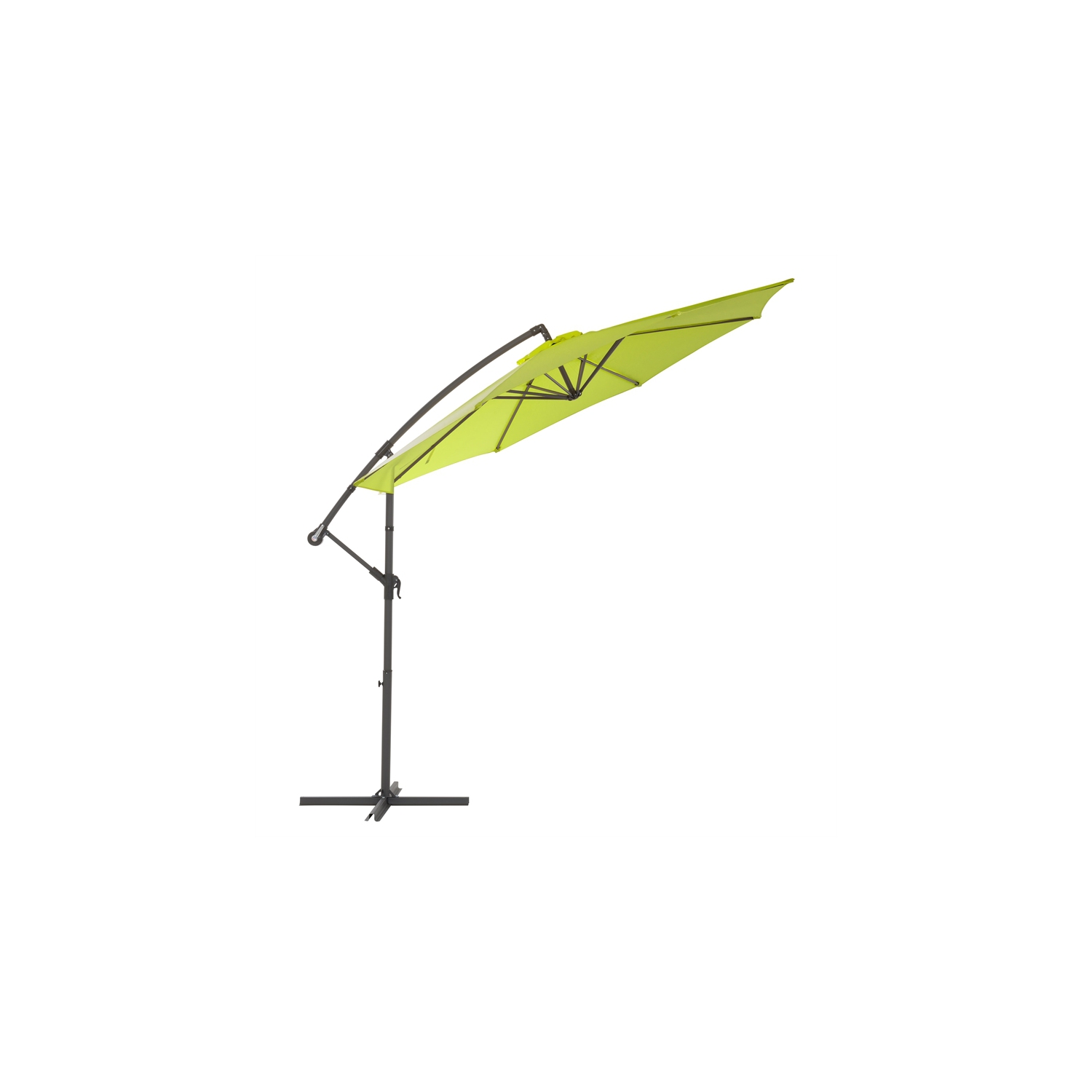 11&nbsp;pi repliable de CorLiving. Parasol excentré - Vert lime