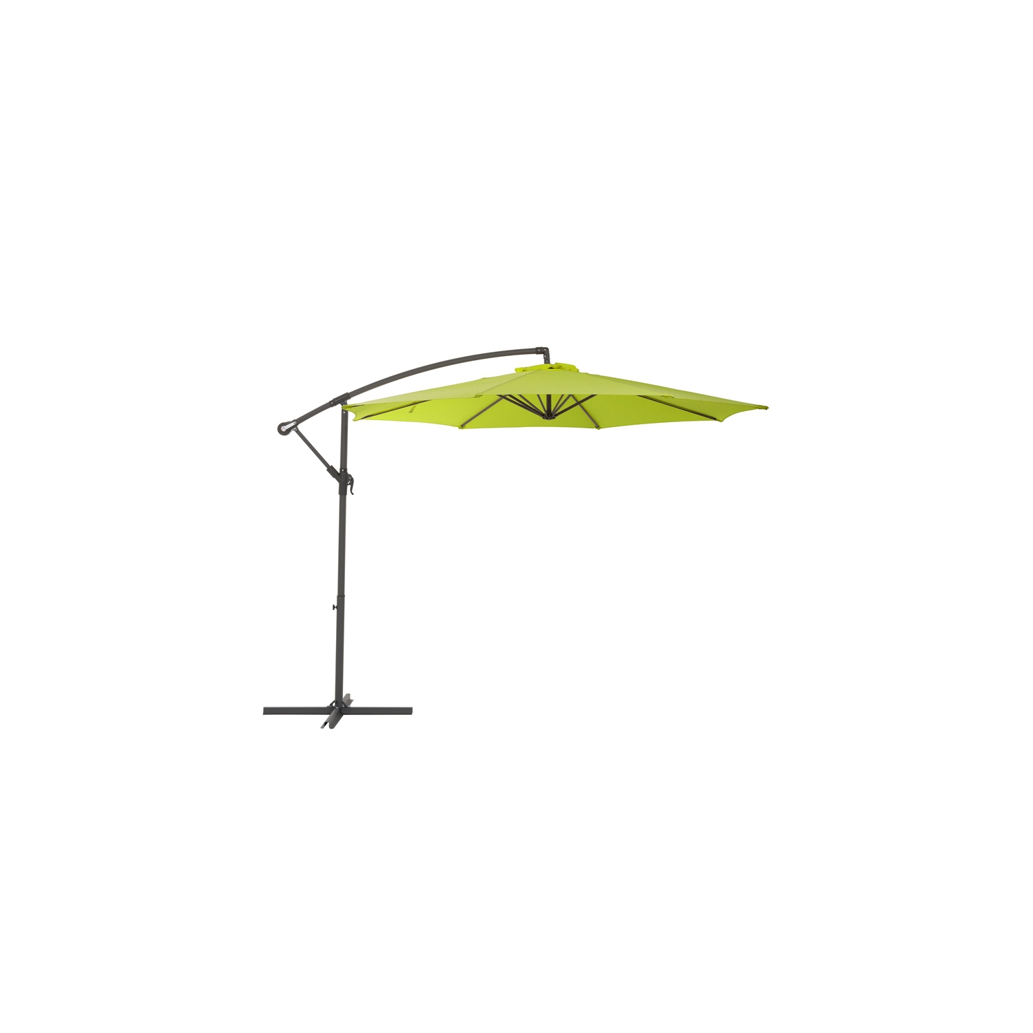 11&nbsp;pi repliable de CorLiving. Parasol excentré - Vert lime