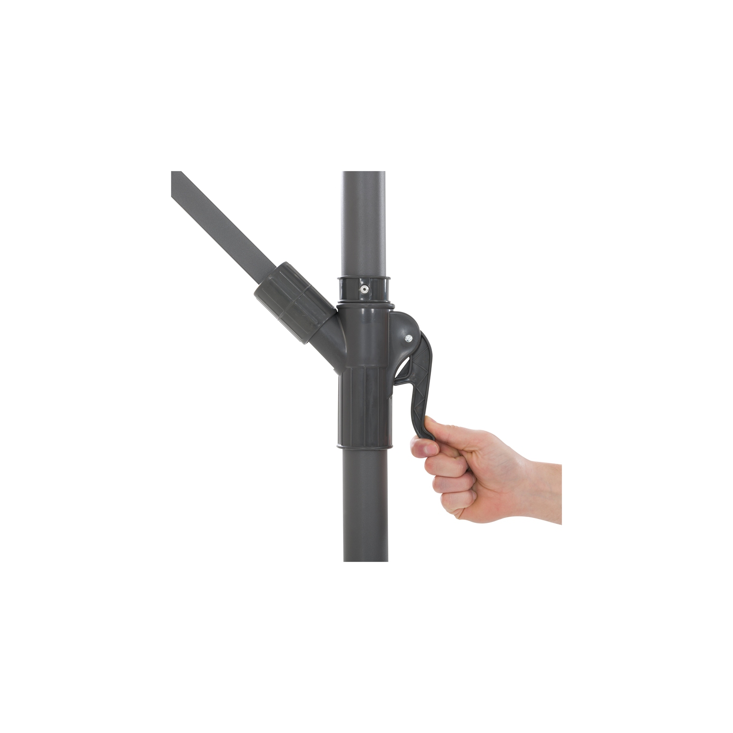 11&nbsp;pi repliable de CorLiving. Parasol excentré - Vert lime