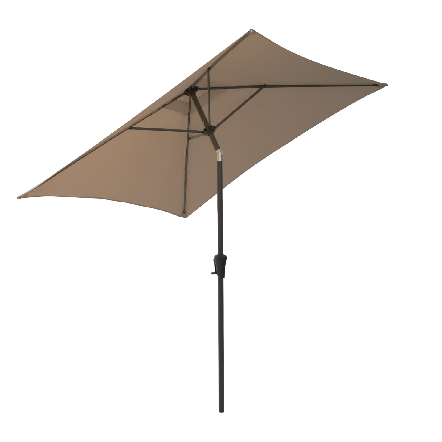 6,5&nbsp;pi de CorLiving. Parasol carré pour patio - Brun sable
