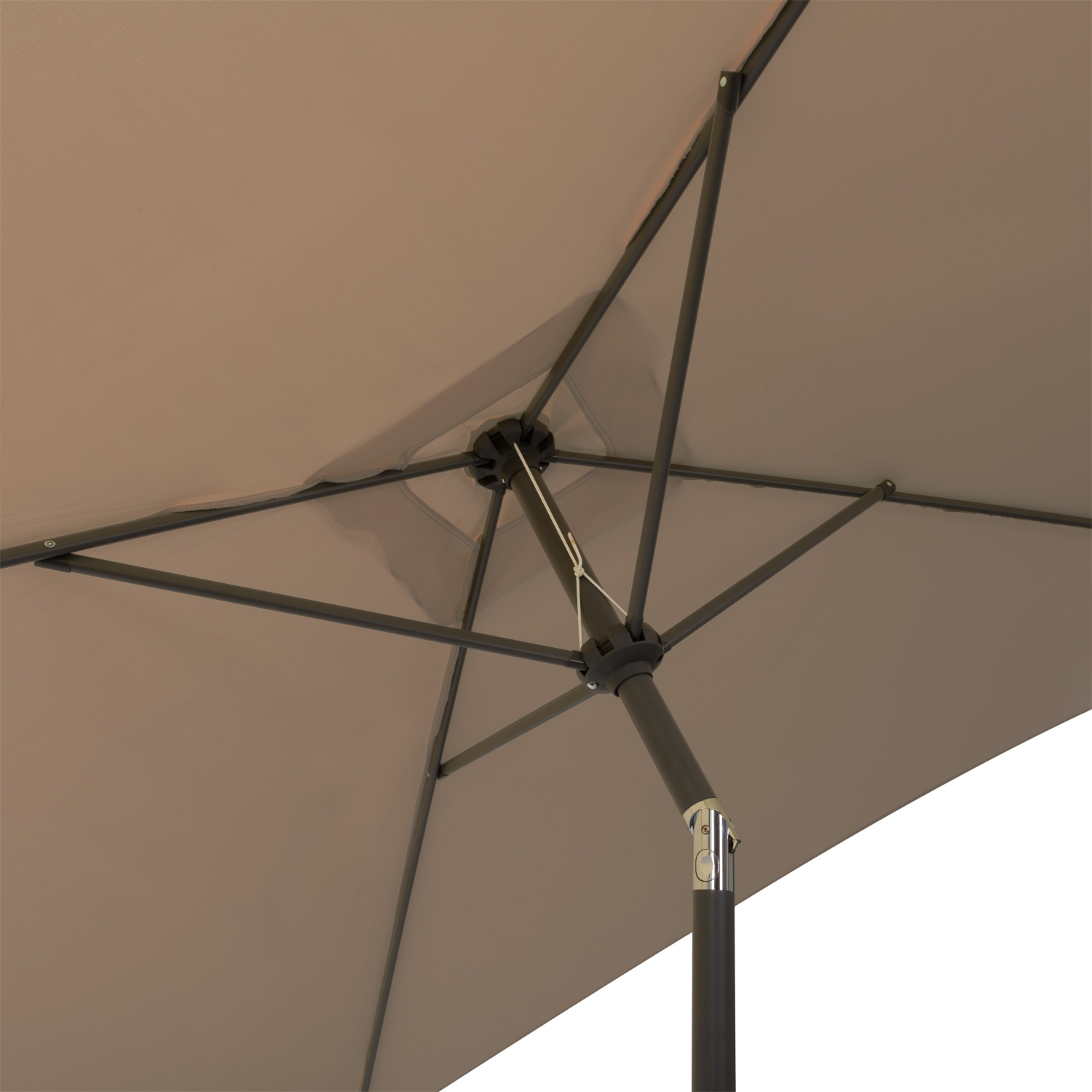6,5&nbsp;pi de CorLiving. Parasol carré pour patio - Brun sable