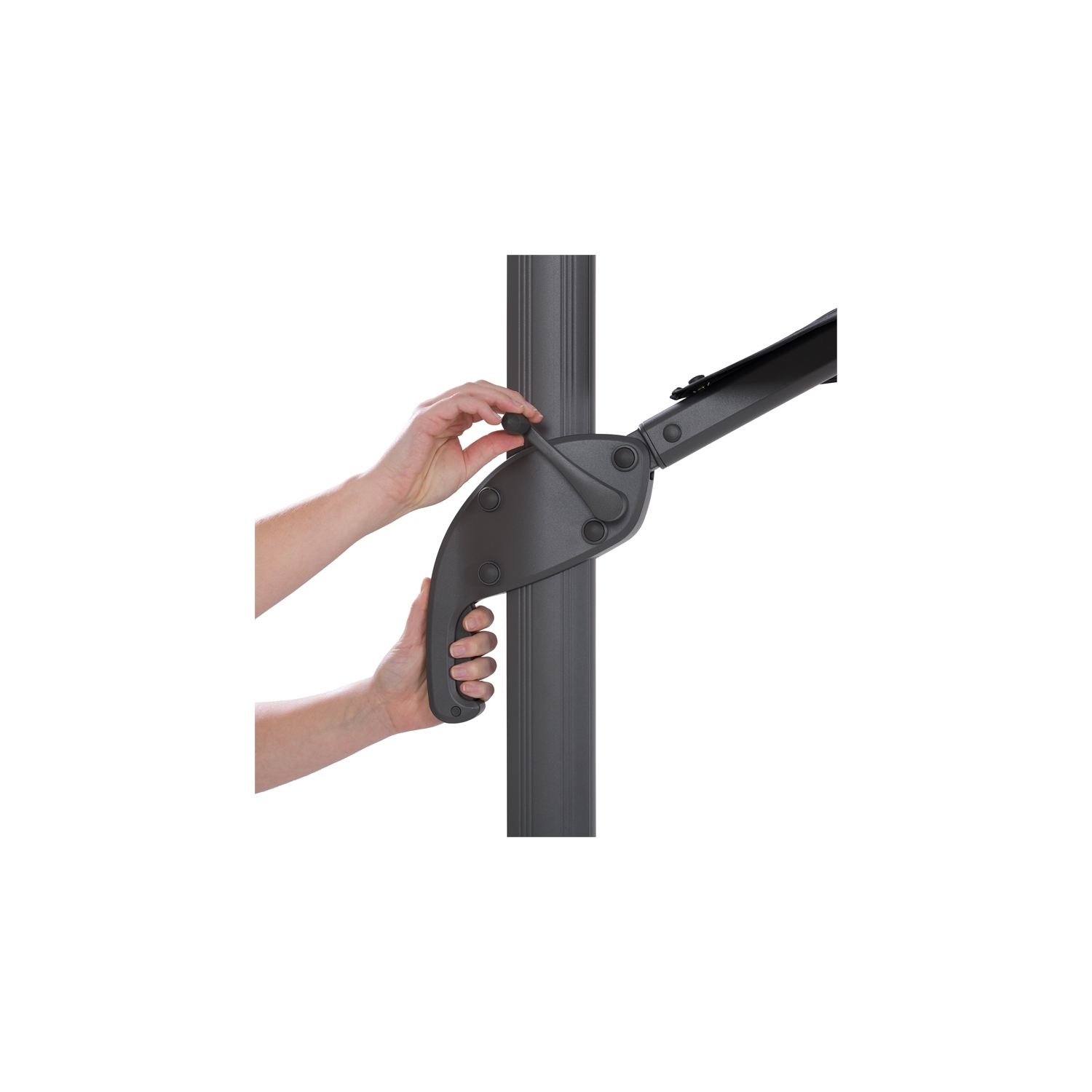 CorLiving Collapsible 11.5 ft. Deluxe Patio Umbrella - Black