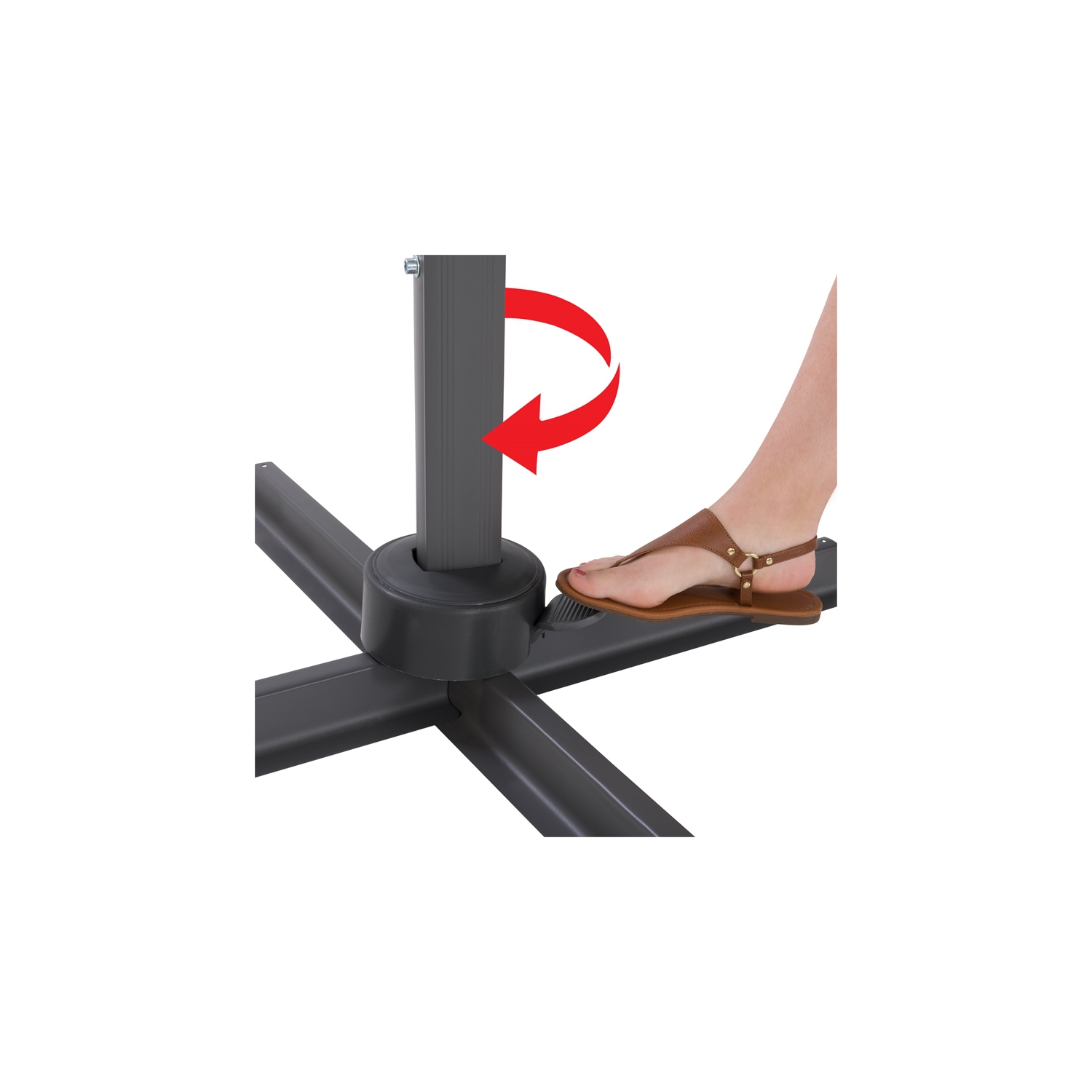 CorLiving Collapsible 11.5 ft. Deluxe Patio Umbrella - Black