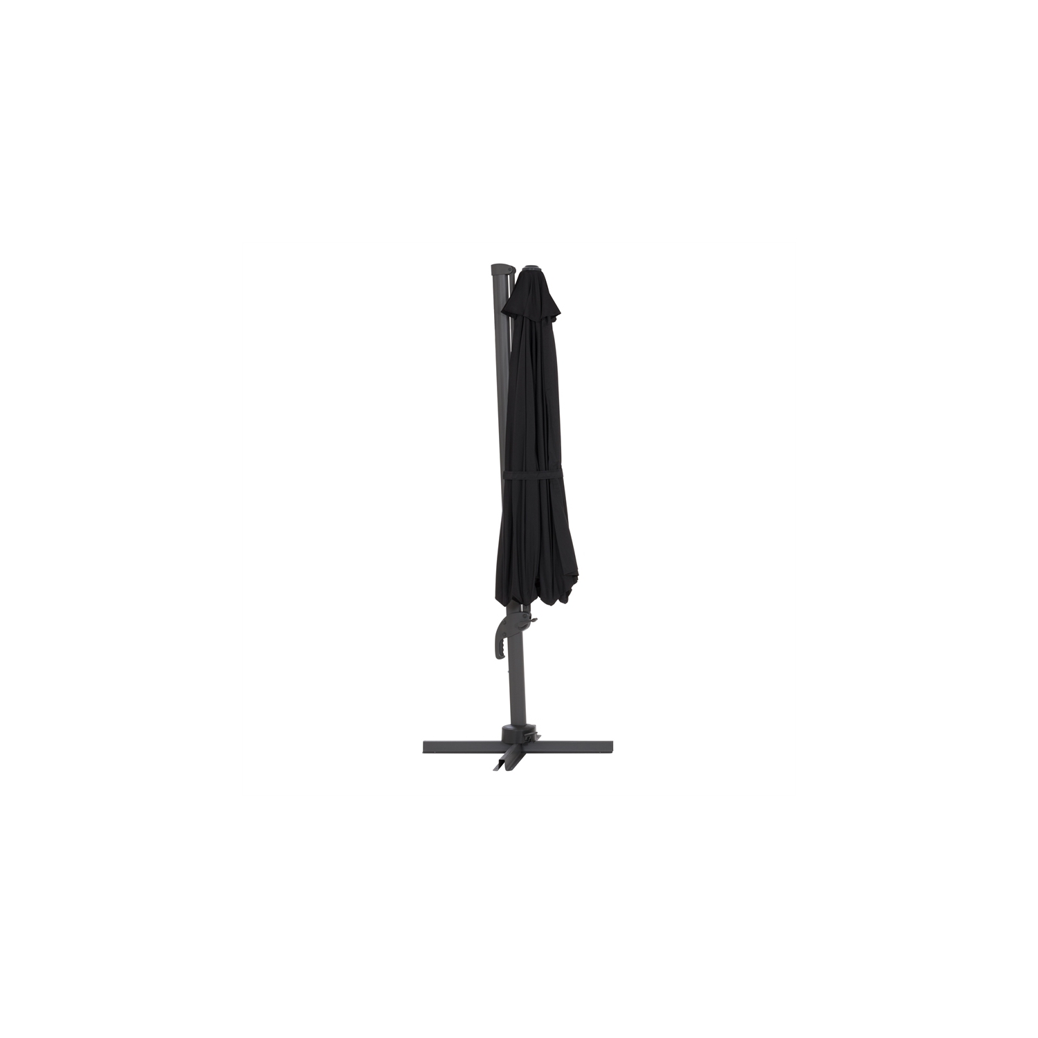 CorLiving Collapsible 11.5 ft. Deluxe Patio Umbrella - Black