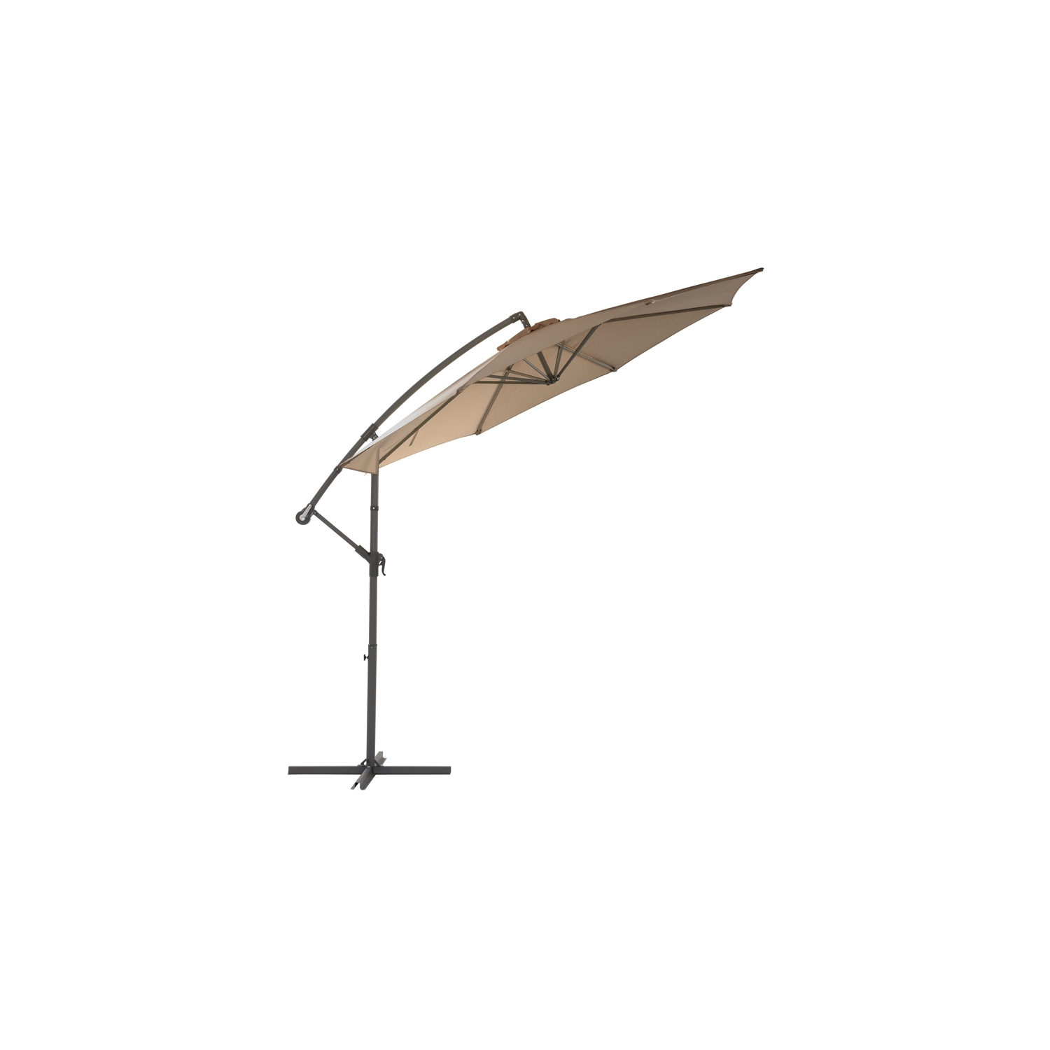CorLiving 9.8 ft. Offset Patio Umbrella - Brown