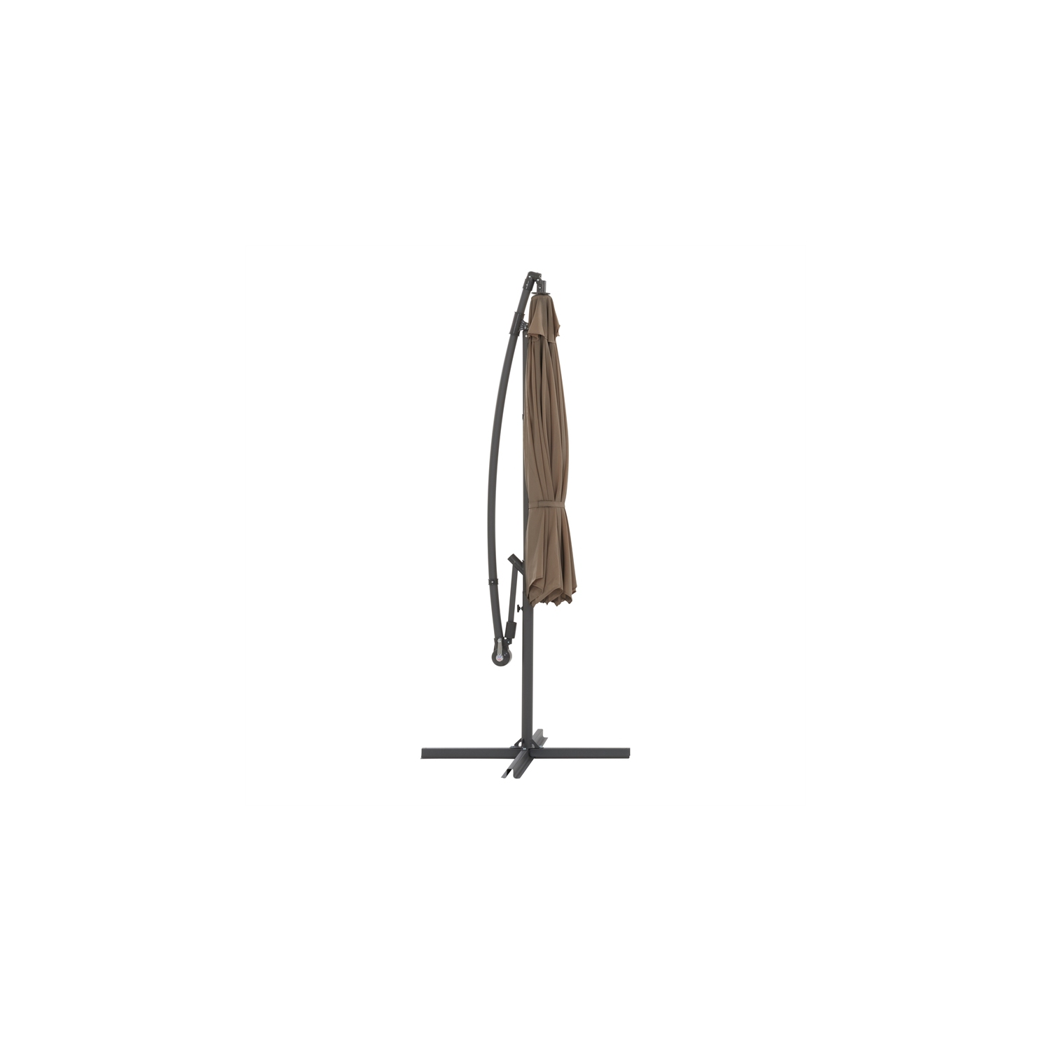 CorLiving 9.8 ft. Offset Patio Umbrella - Brown