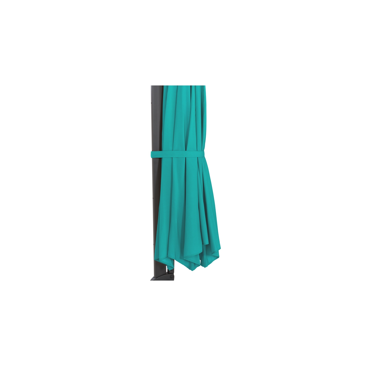 CorLiving Collapsible 11.5 ft. Deluxe Patio Umbrella - Turquoise Blue