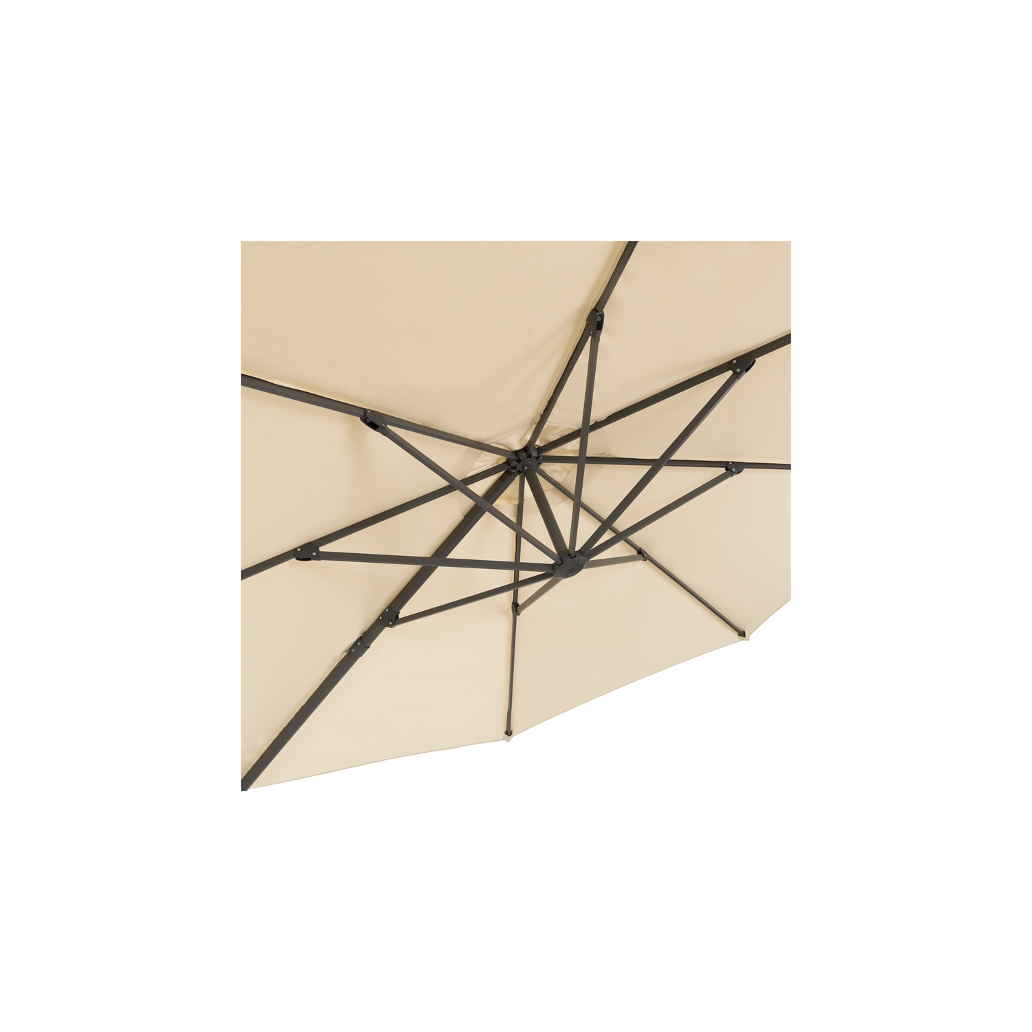 CorLiving Collapsible 11.5 ft. Deluxe Patio Umbrella - Warm White