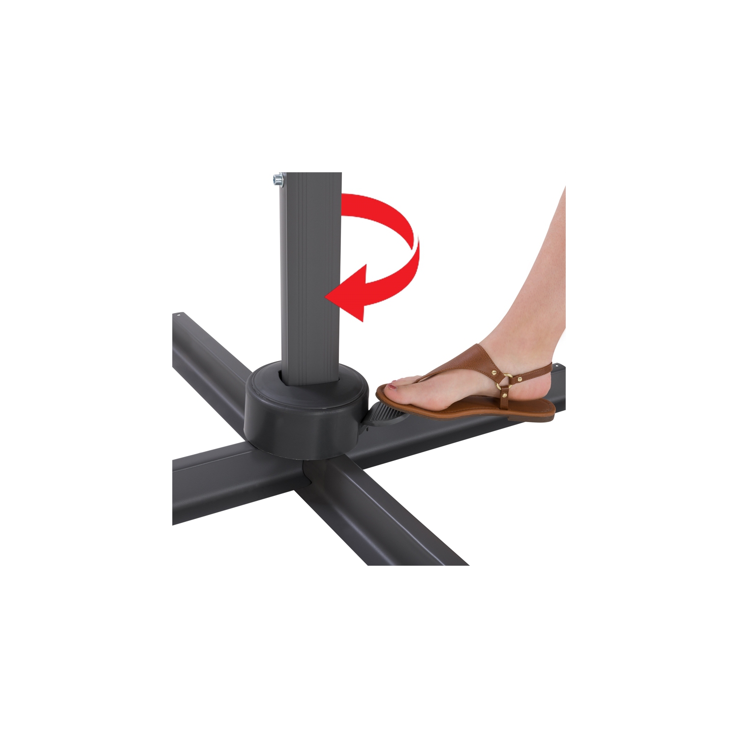 CorLiving Collapsible 11.5 ft. Deluxe Patio Umbrella - Warm White