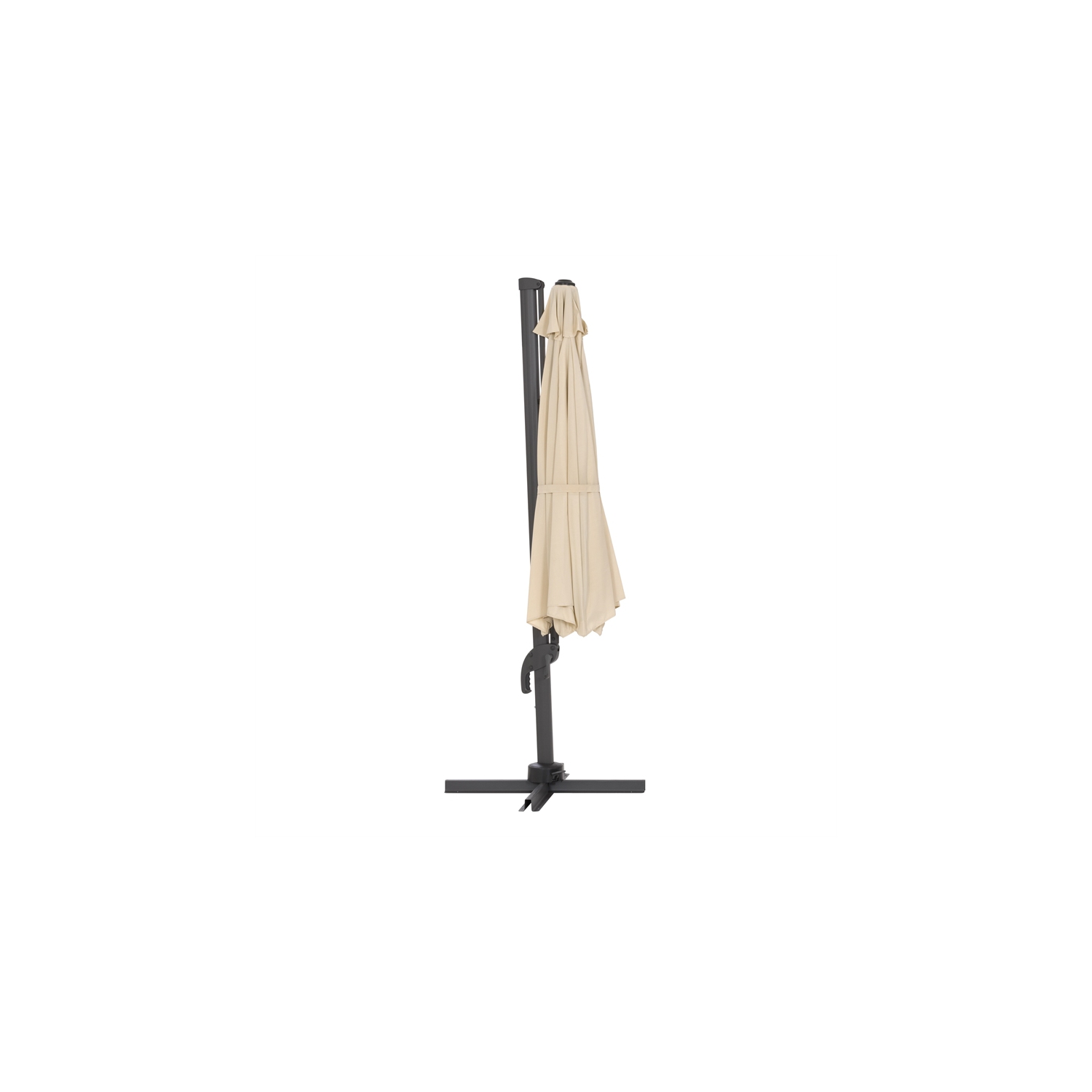 CorLiving Collapsible 11.5 ft. Deluxe Patio Umbrella - Warm White
