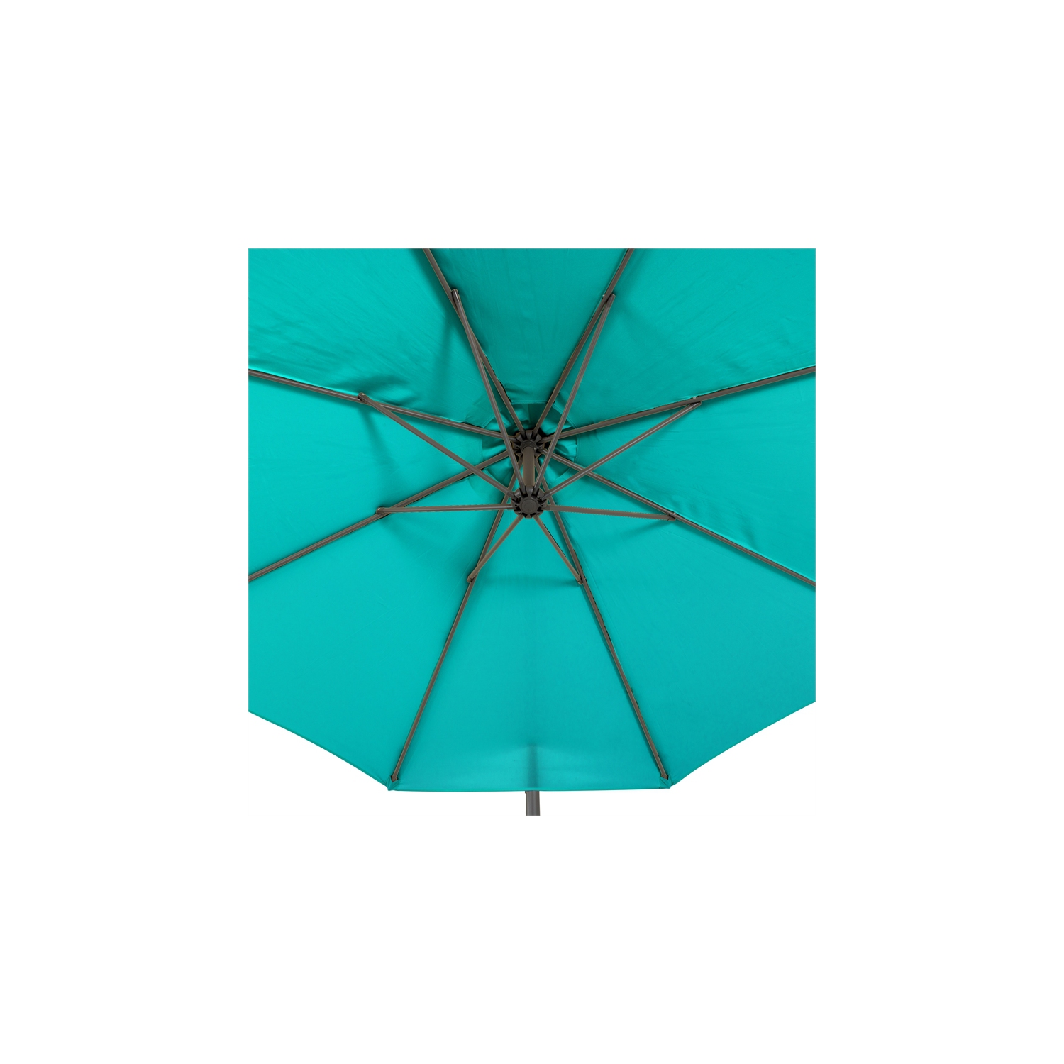 11&nbsp;pi repliable de CorLiving. Parasol excentré - Bleu turquoise