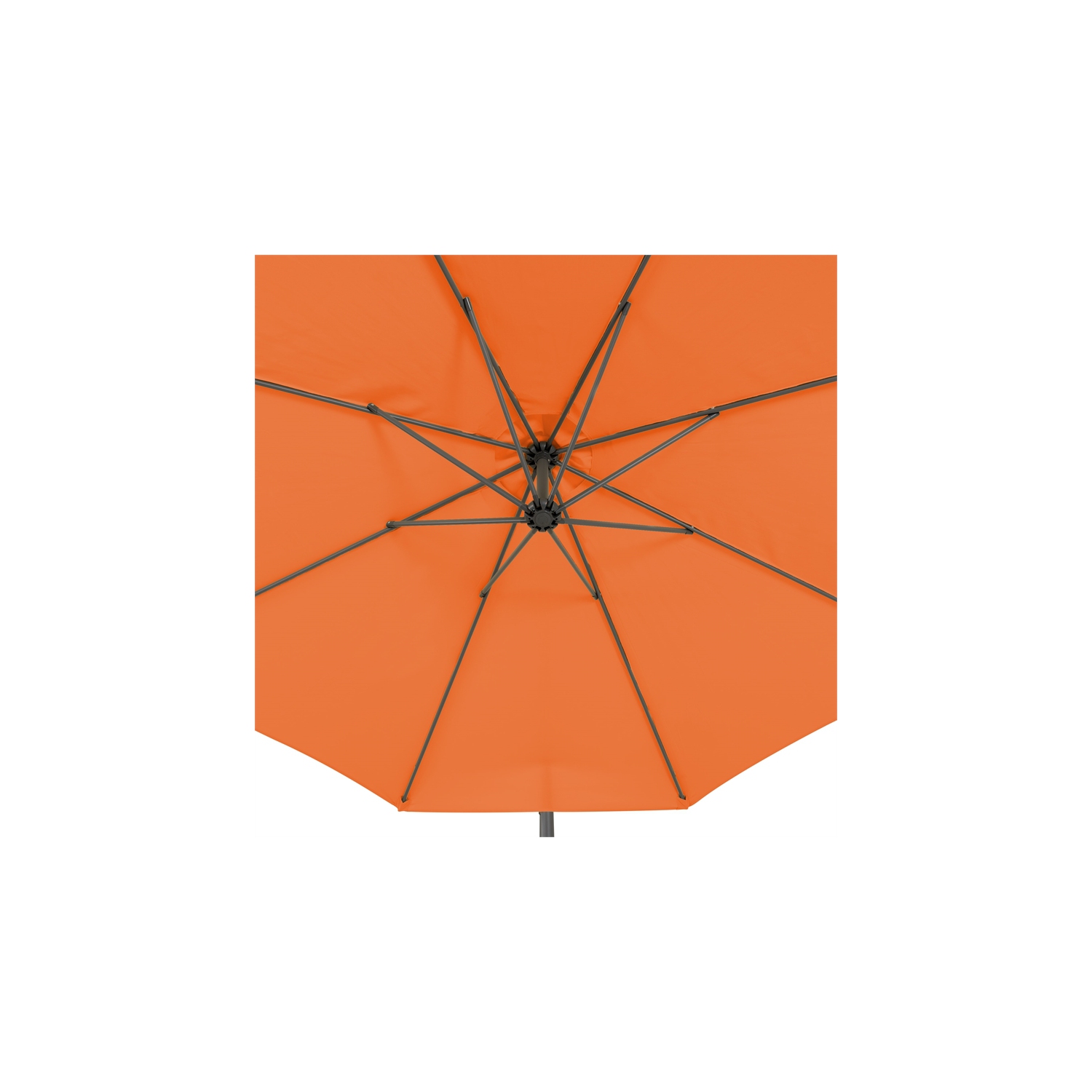 CorLiving Full-Sized 9.5 ft. Circular Offset Patio Umbrella - Orange