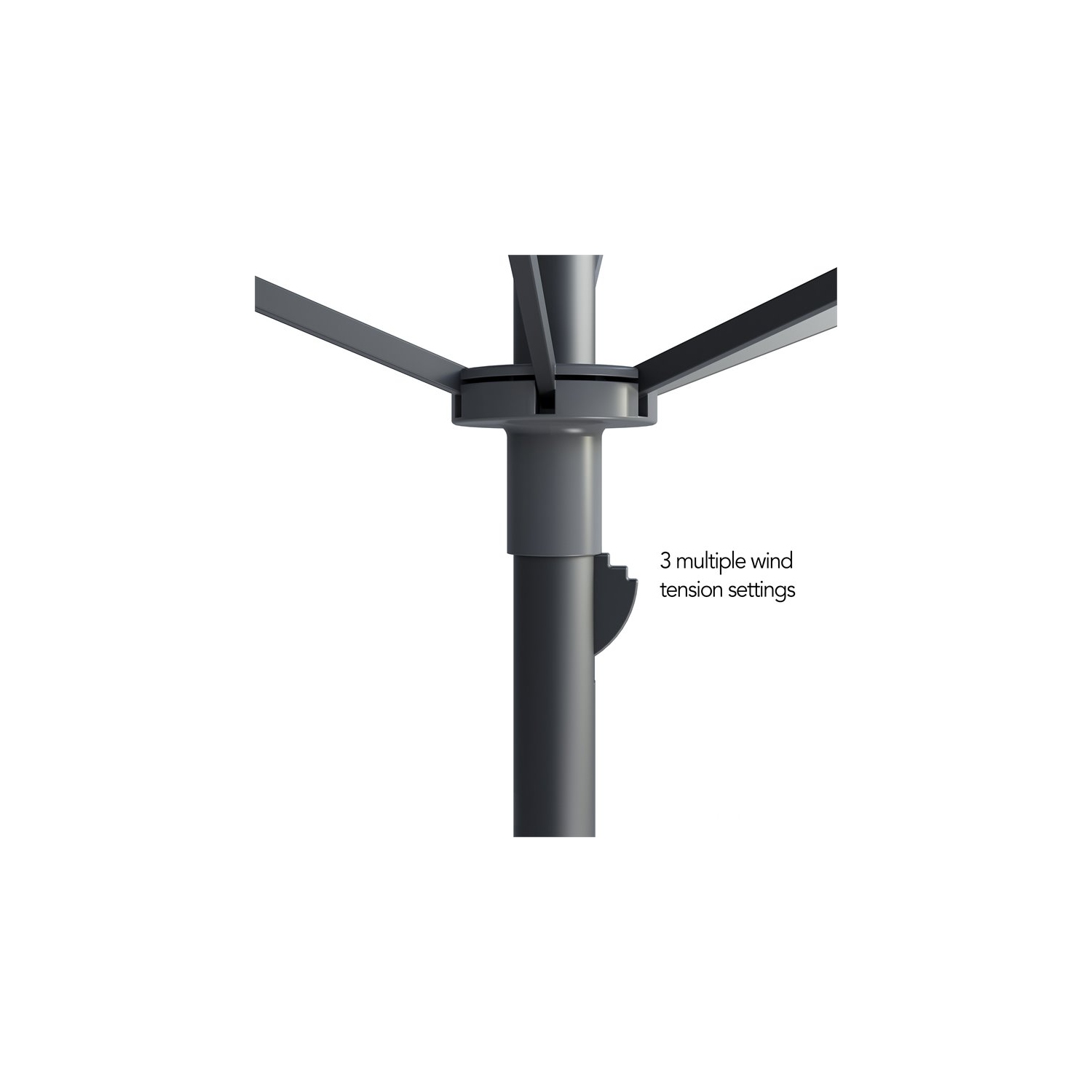 CorLiving Collapsible 7 ft. Circular Beach/Patio Umbrella - Orange