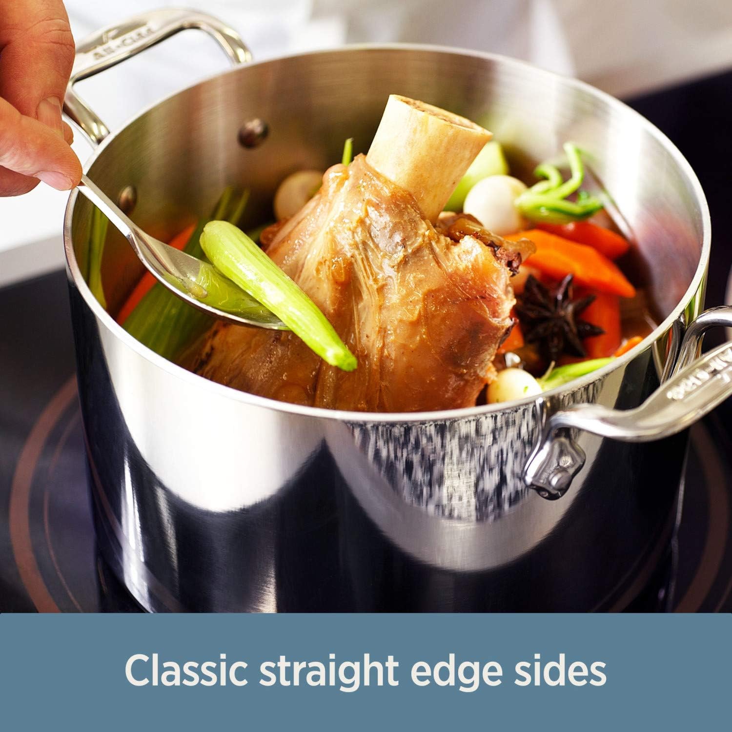 All-Clad 4201.5 Stainless Steel Tri-Ply Bonded Dishwasher Safe Sauce Pan with Lid Cookware, 1.5-Quart, Silver