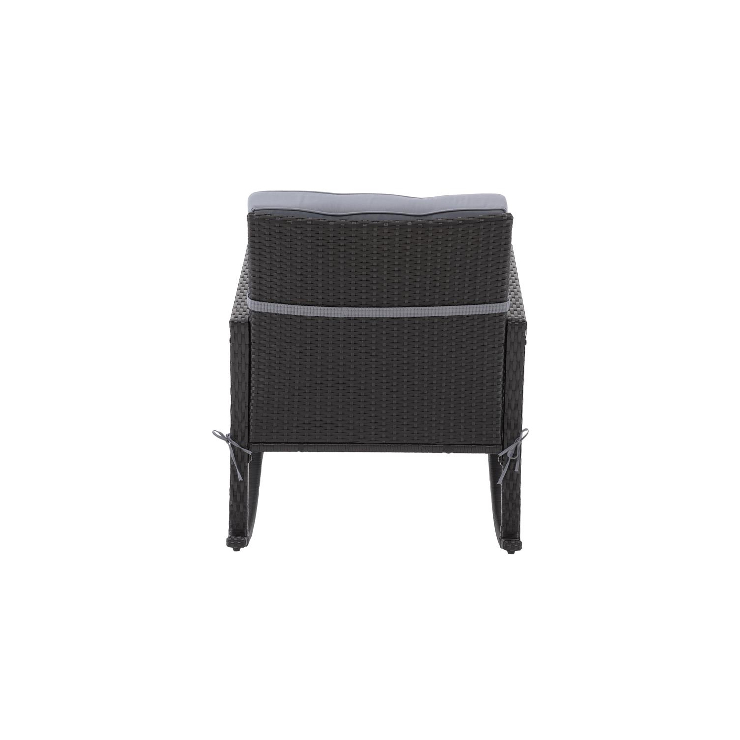 Parksville Resin Wicker Patio Rocking Chair - Black/Ash Grey