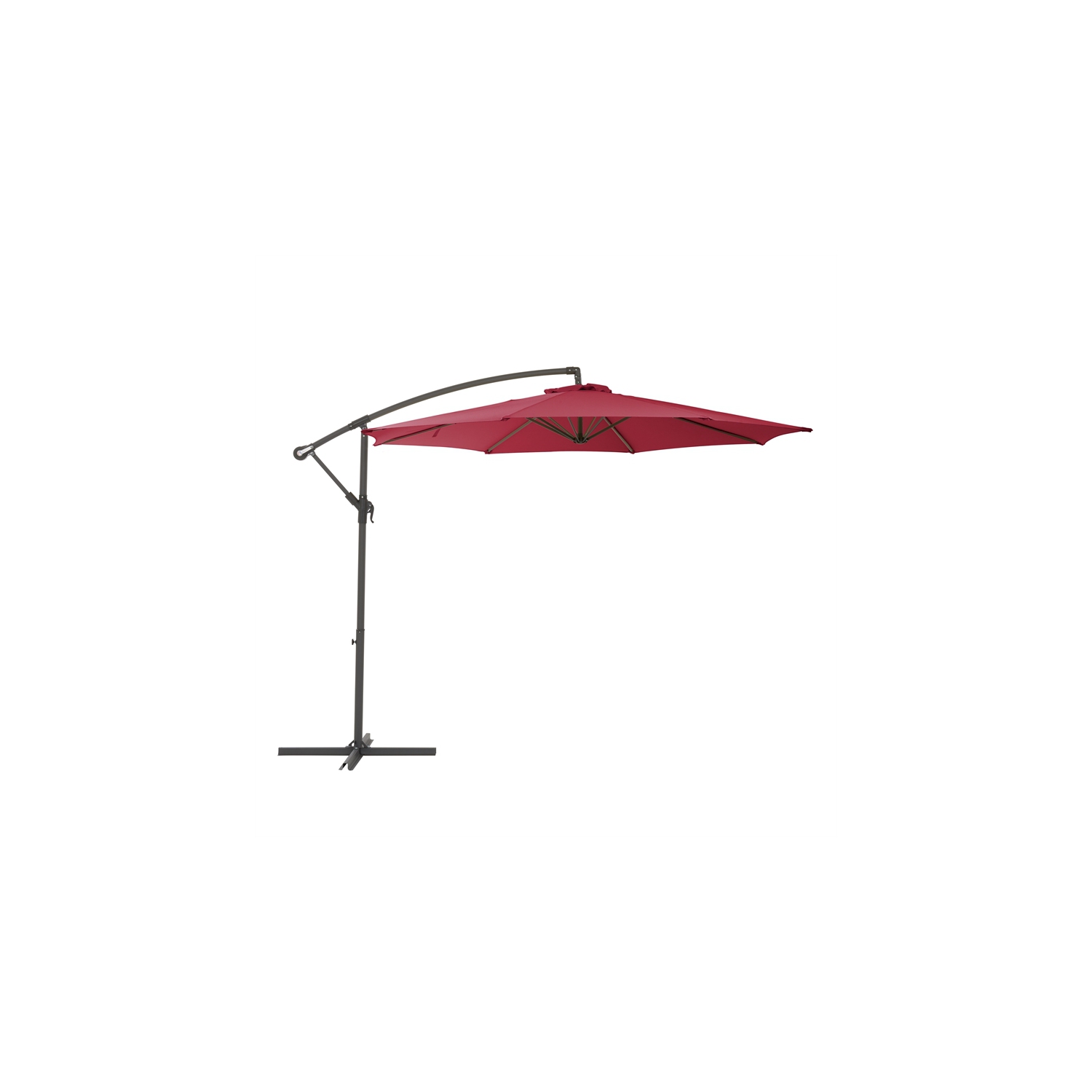 CorLiving 9.8 ft. Offset Patio Umbrella - Red