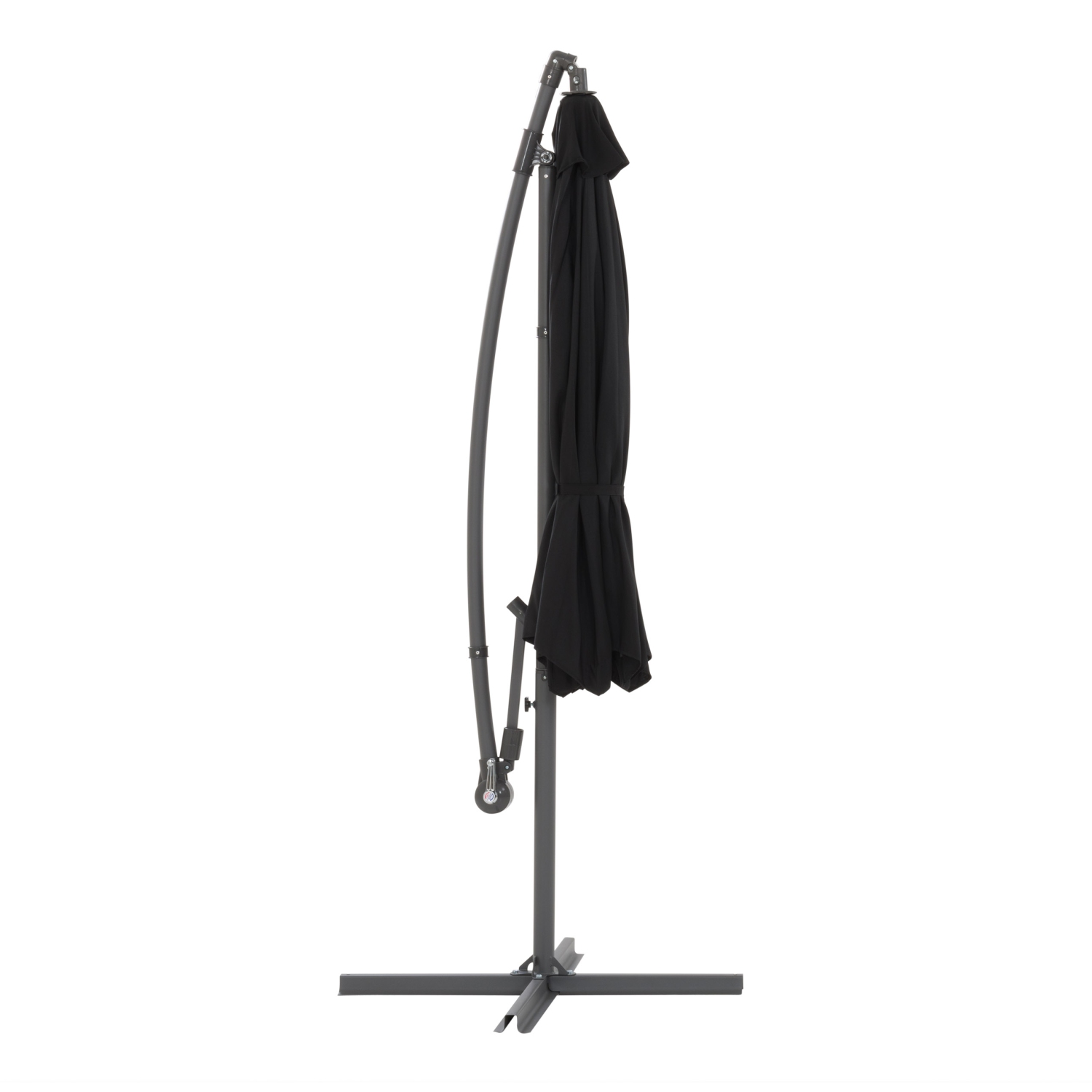 CorLiving 9.8 ft. Offset Patio Umbrella - Black