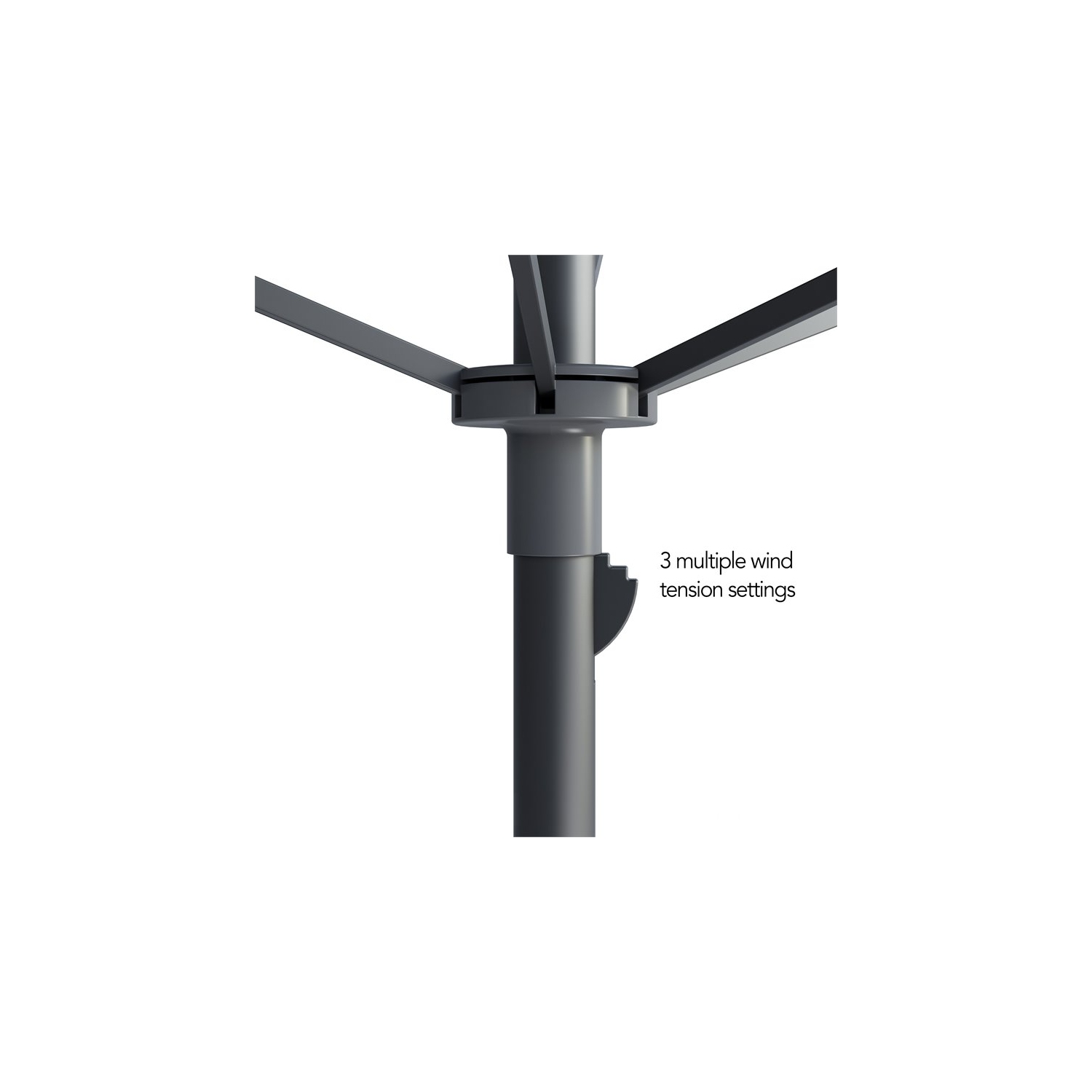 CorLiving Collapsible 7 ft. Circular Beach/Patio Umbrella - Yellow