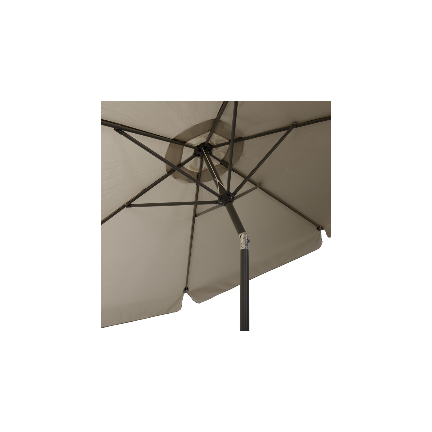CorLiving Collapsible 9.4 ft. Tilt Patio Umbrella - Sand Grey