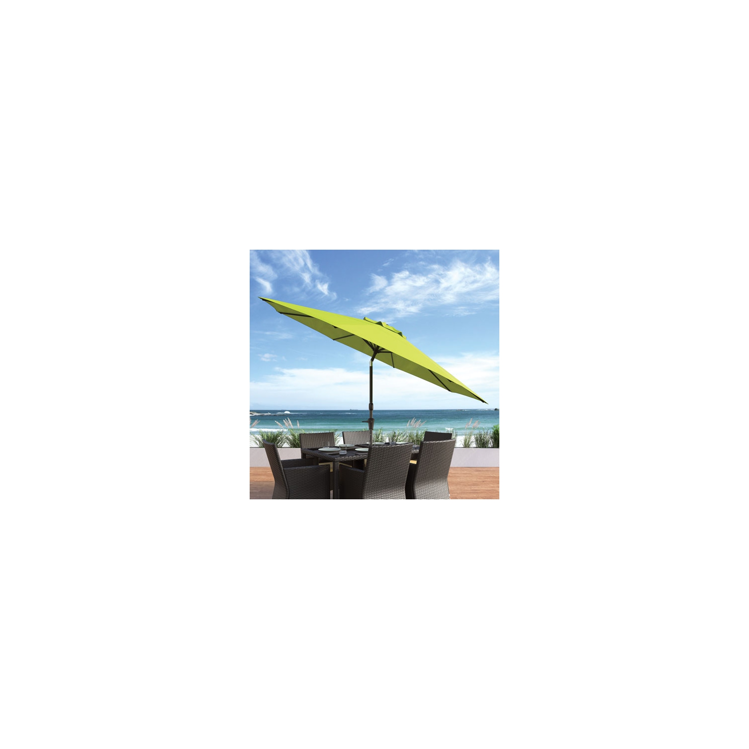 CorLiving Contemporary 10 ft. Deluxe Tilting Patio Umbrella - Lime Green