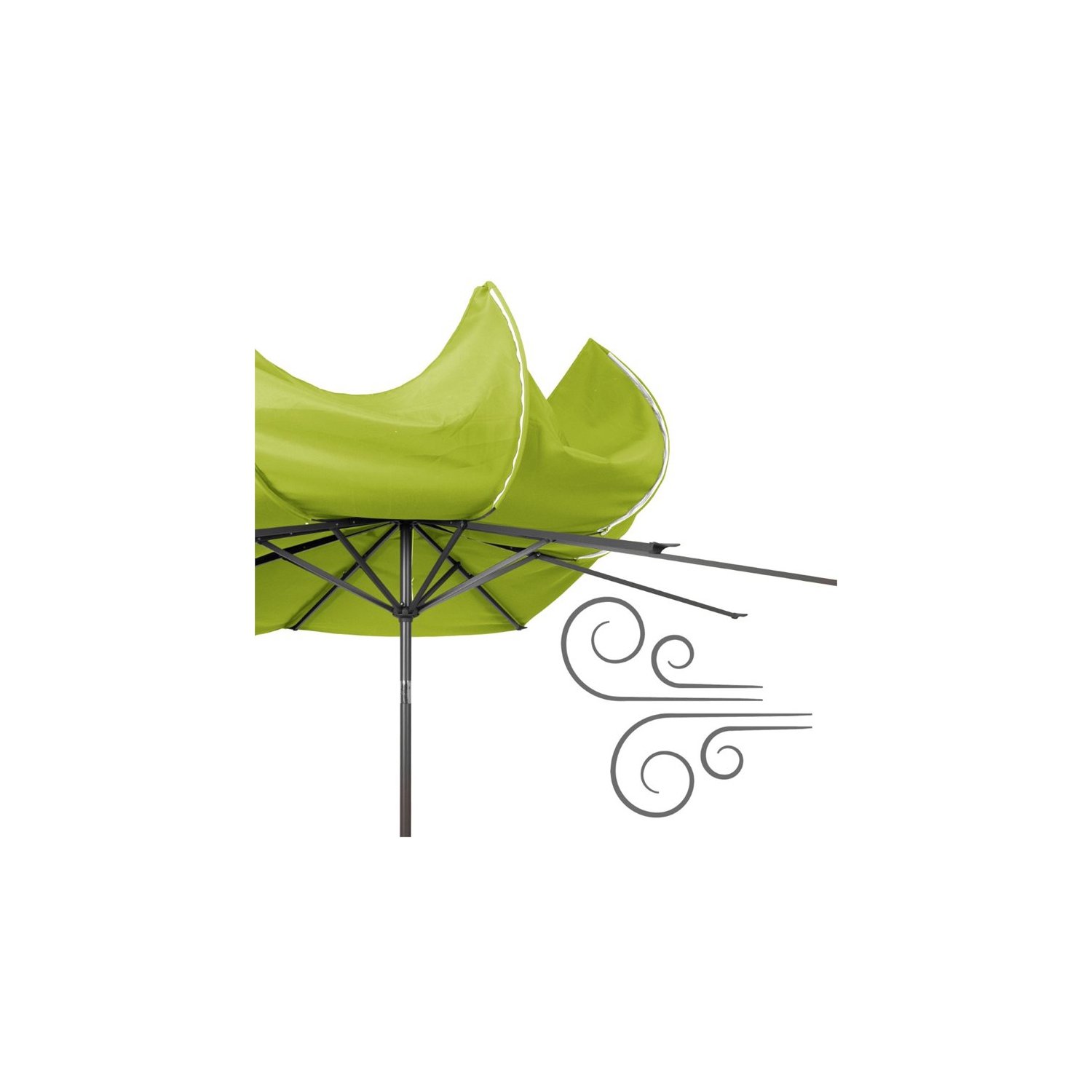 CorLiving Contemporary 10 ft. Deluxe Tilting Patio Umbrella - Lime Green