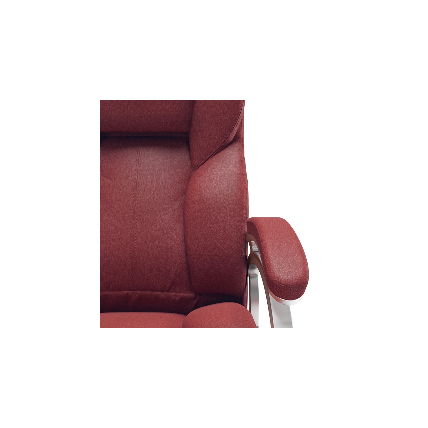 CorLiving Workspace High-Back Faux Leather Executive Chair - Brick Red