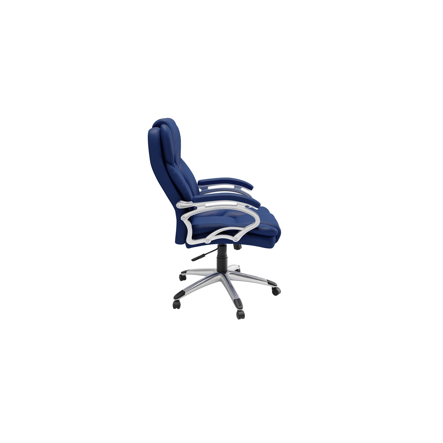 Fauteuil de bureau en similicuir à dossier haut Workspace de CorLiving - Bleu cobalt