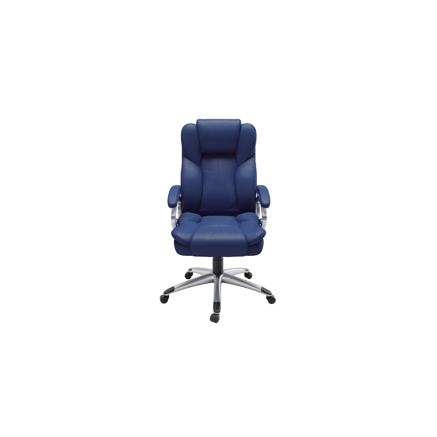 Fauteuil de bureau en similicuir à dossier haut Workspace de CorLiving - Bleu cobalt
