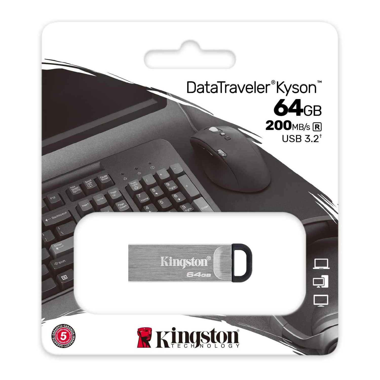 Kingston 64GB USB 3.2 Metal Casing Flash Drive