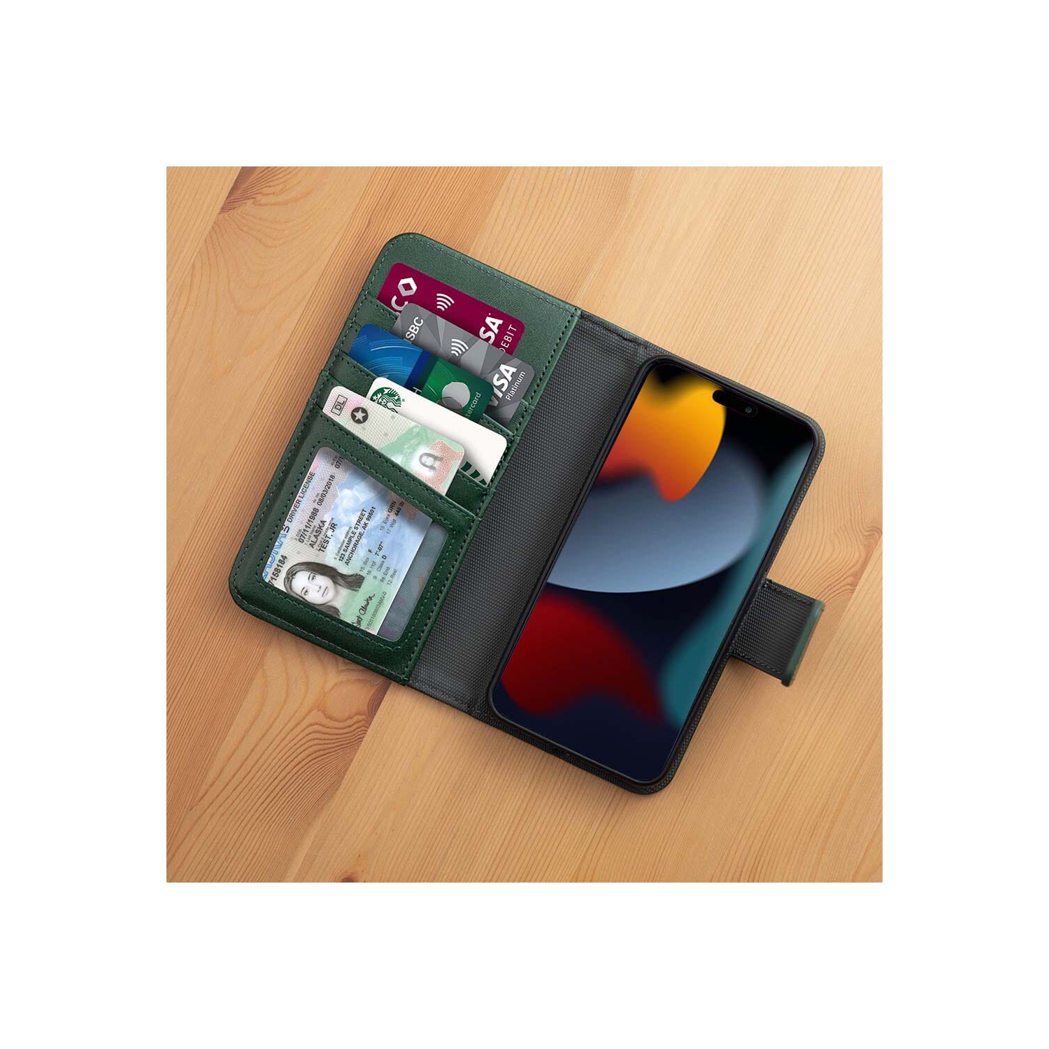 iPhone 15 Pro Max Wallet Case With MagSafe - 5th Ave, Green