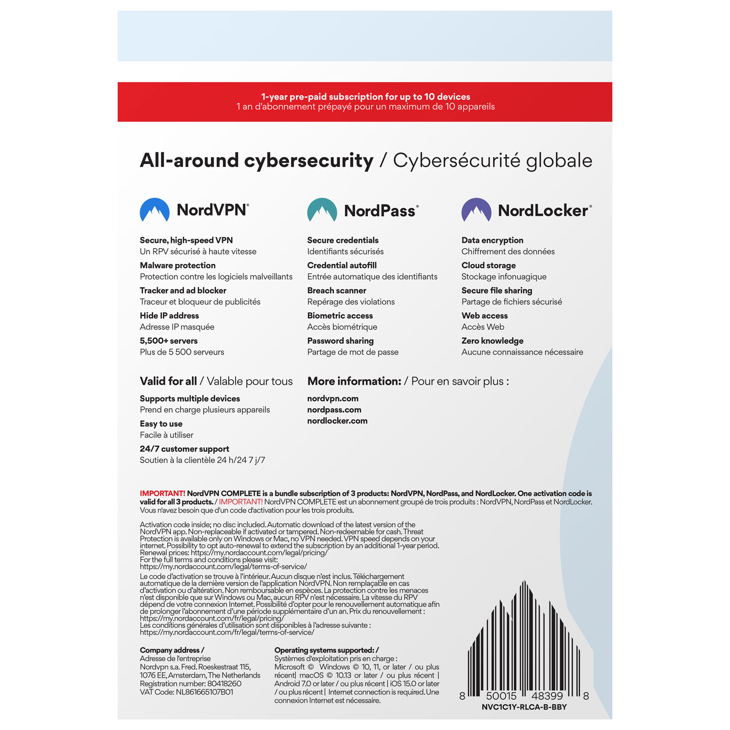 NordVPN Complete - 10 Devices - 1 Year