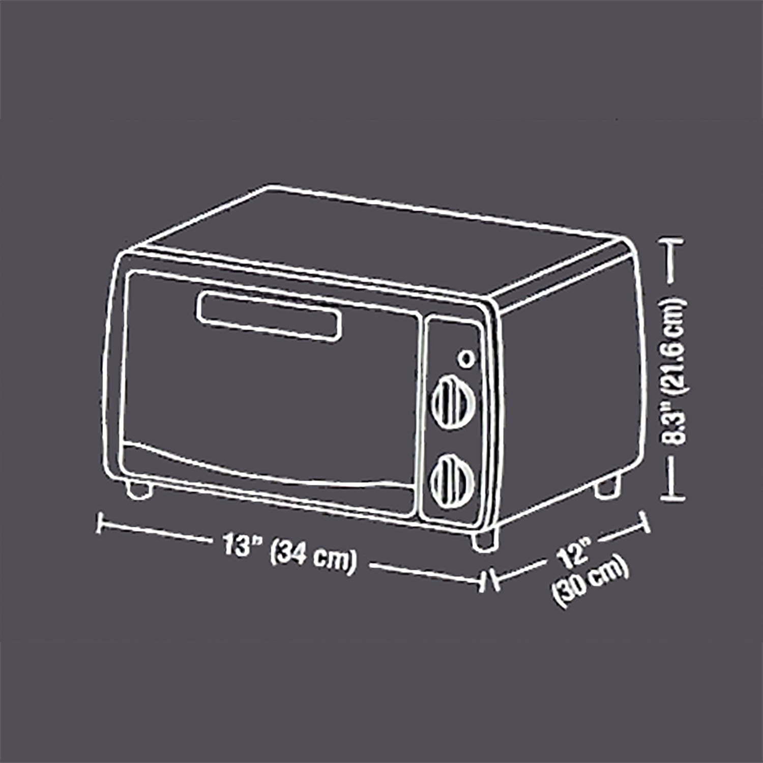 Toastess - Toaster Oven, 4 Slice Capacity, Temperature Control, 1000 Watts, Black