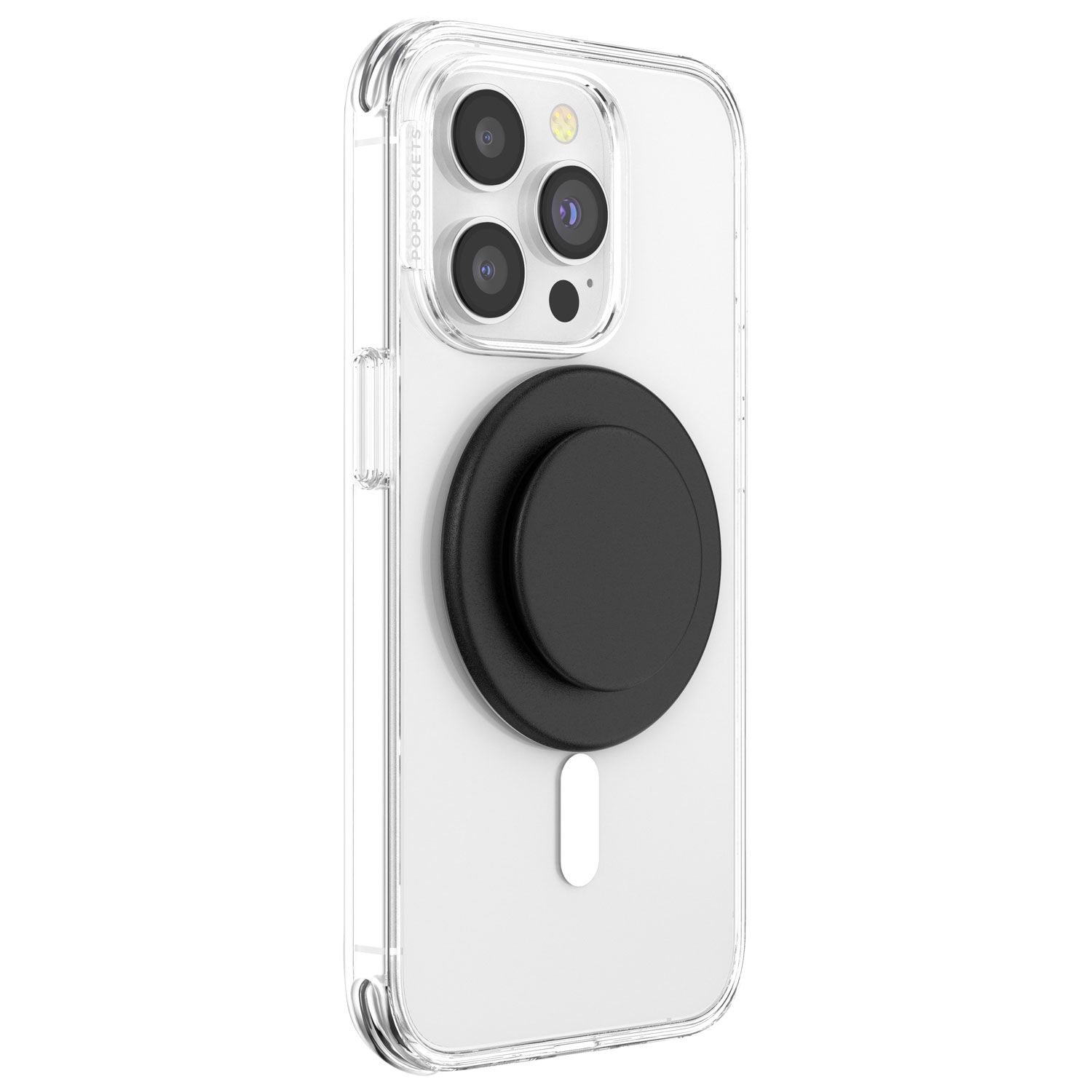 Prise ronde PopGrip MagSafe avec anneau adaptateur - Noir