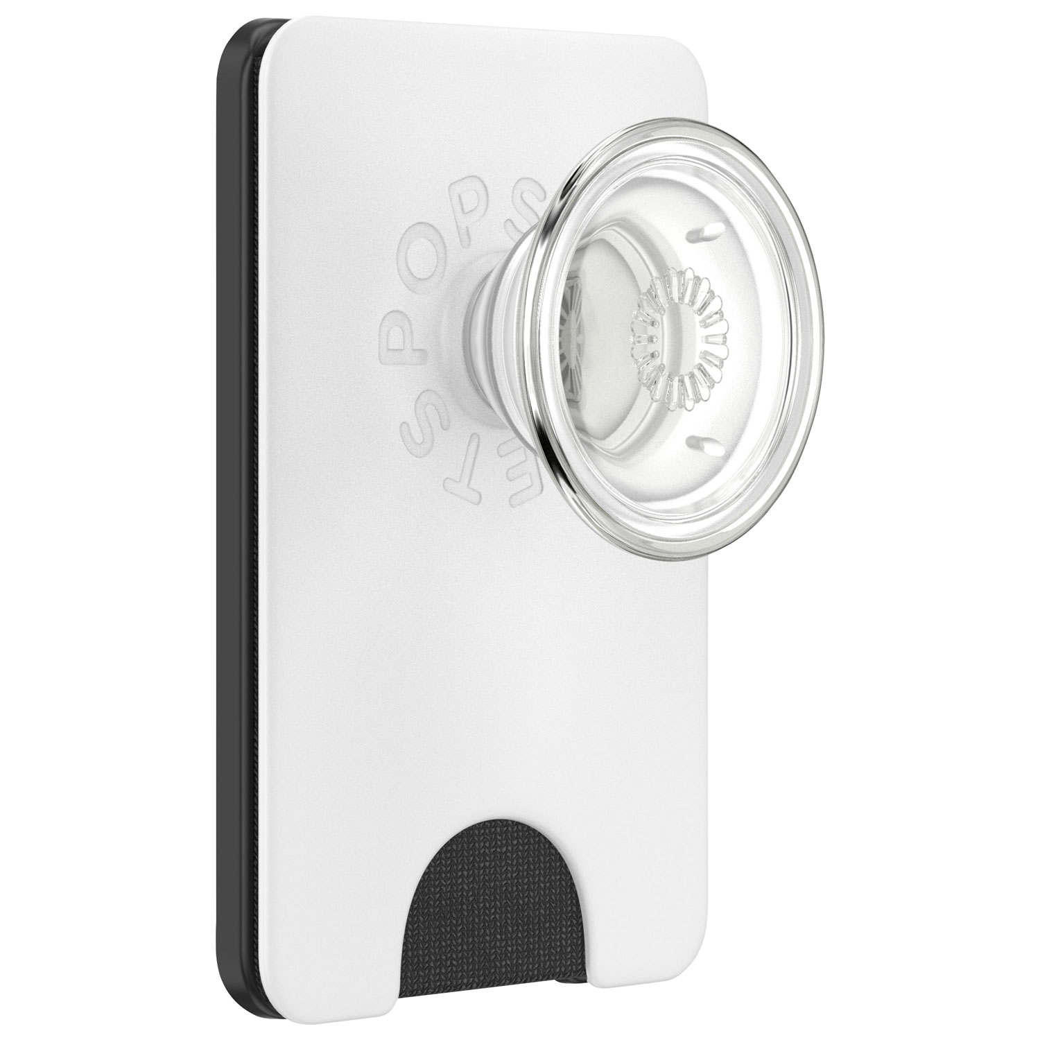 PopSockets MagSafe PopWallet+ Universal Cell Phone Expanding Grip & Stand - White/Clear