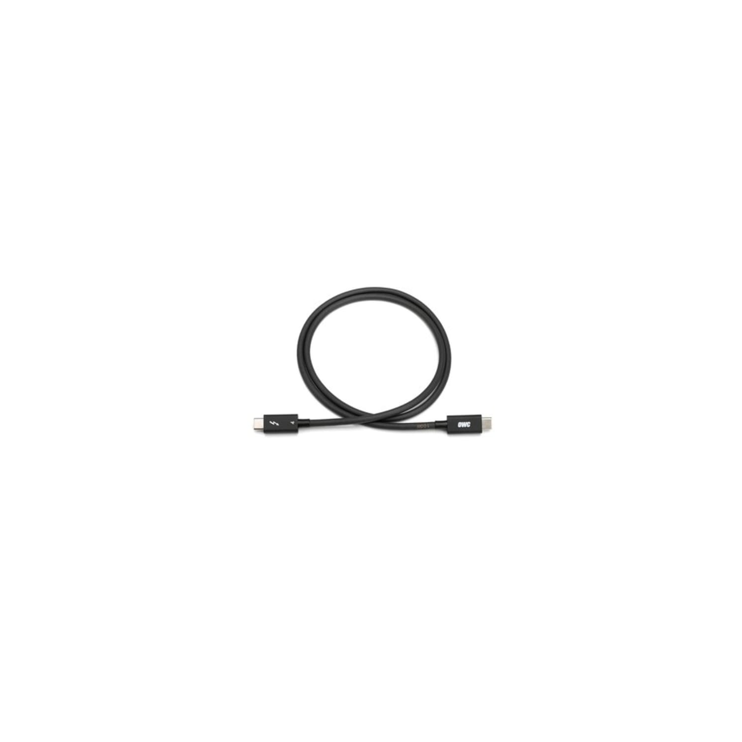 OWC Thunderbolt 4 Cable, Thunderbolt Certified, 1.0 Meter, 40 Gb/s Data Transfer, 100W Power Charging