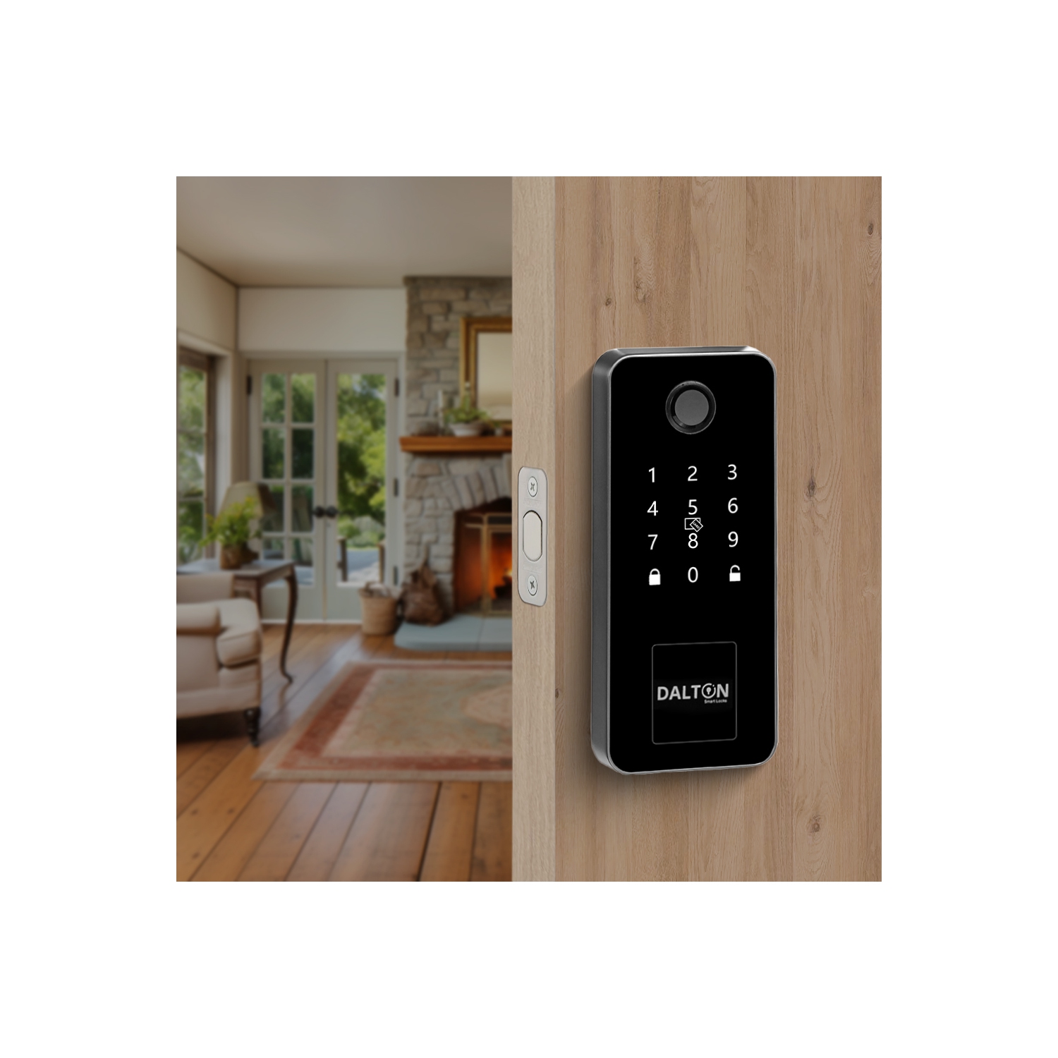 DALTON SMART LOCKS Smart Lock Electronic Lock Fingerprint Bluetooth Deadbolt Nickel