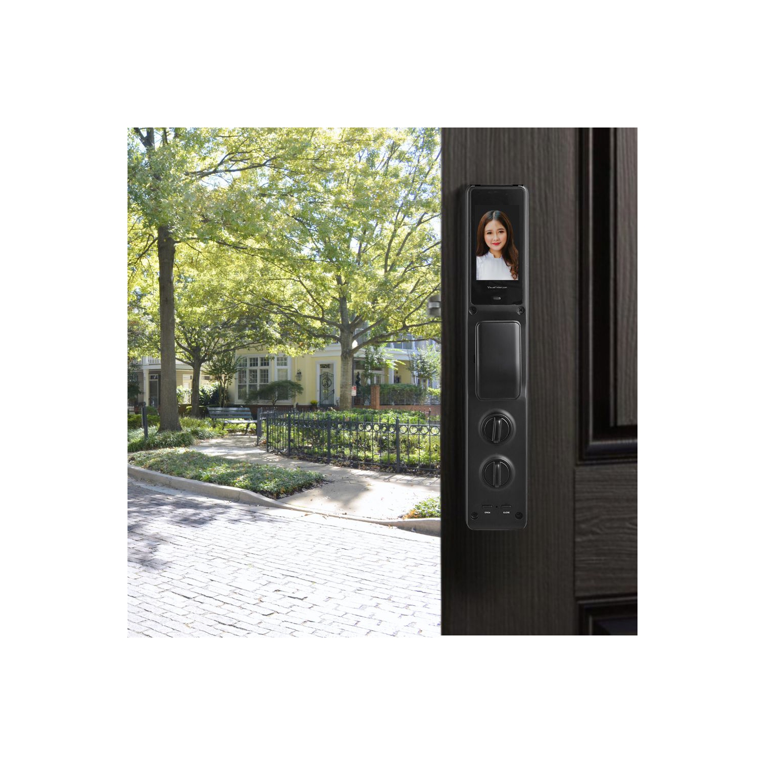 DALTON SMART LOCKS Smart Lock Fingerprint Wi-Fi Deadbolt Camera, 3D Face Rec Black Works with Google & Alexa