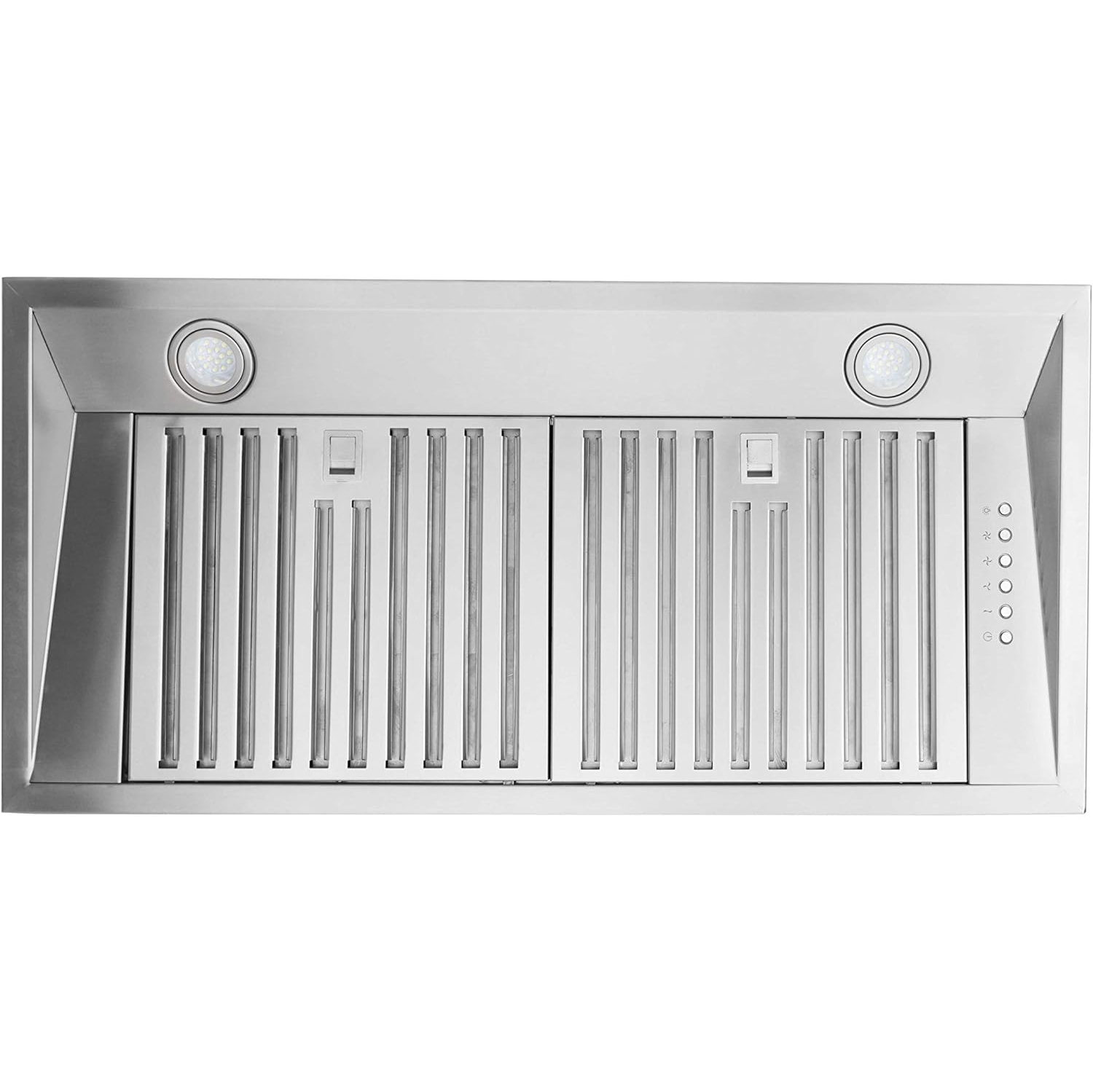 Vesta Toronto 1000CFM 30'' Wide Stainless Steel Insert Range Hood With A Bevel Bottom, 2 Strong Motors, Mechanical Buttons Control, Dishwasher
