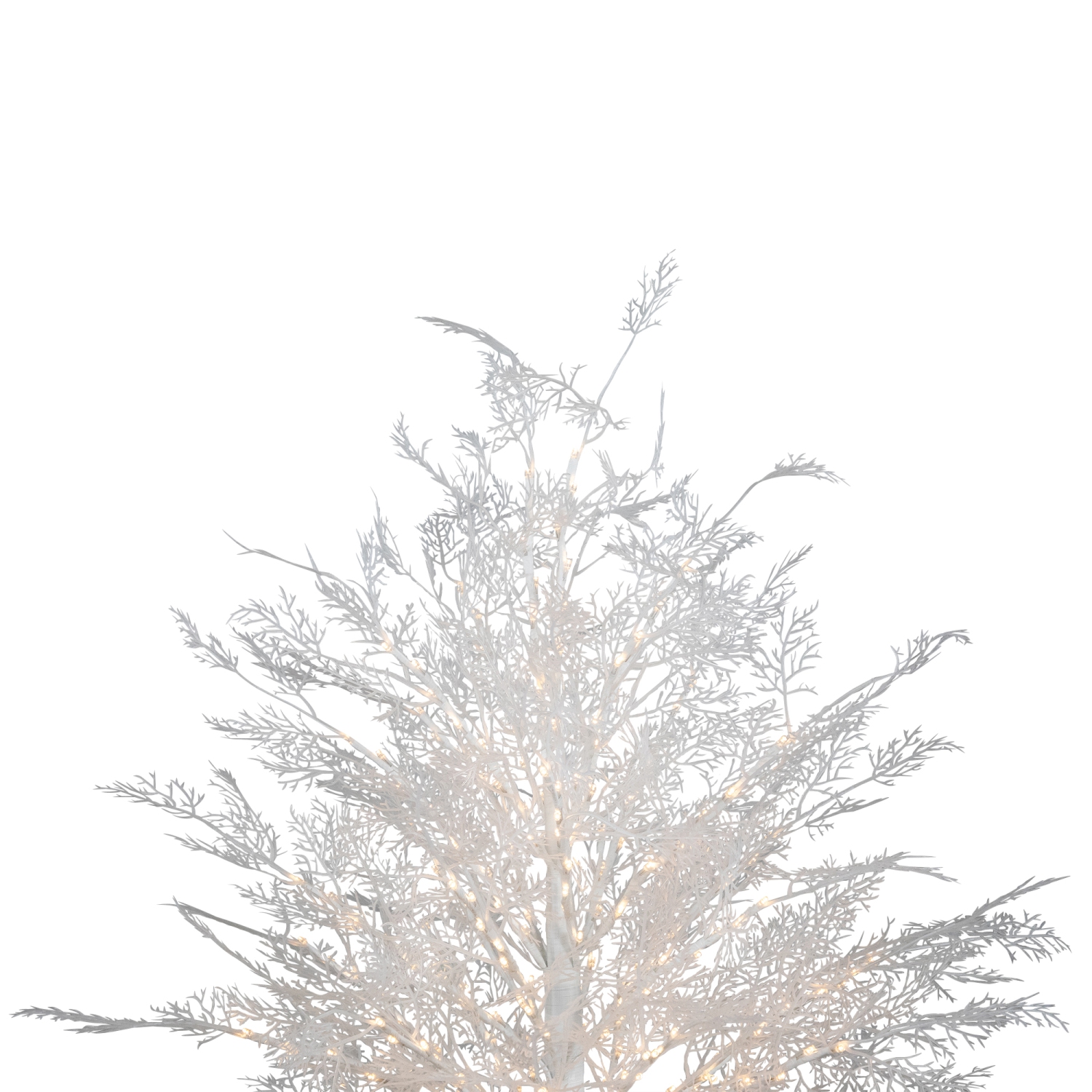 5' LED Lighted White Lace Artificial Christmas Tree - Warm White Lights