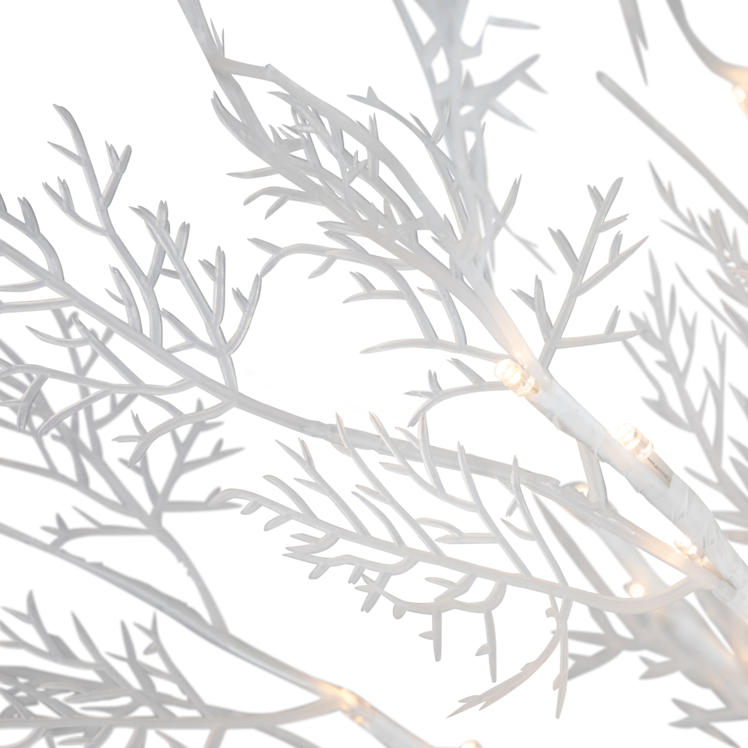 5' LED Lighted White Lace Artificial Christmas Tree - Warm White Lights