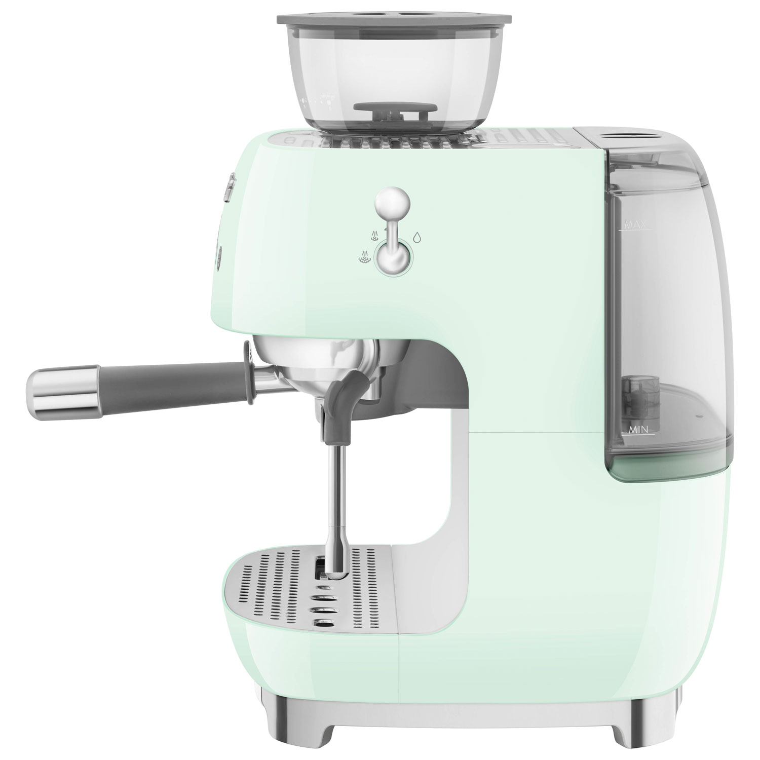 Smeg Manual Espresso Coffee Machine with Frother & Coffee Grinder - Pastel Green