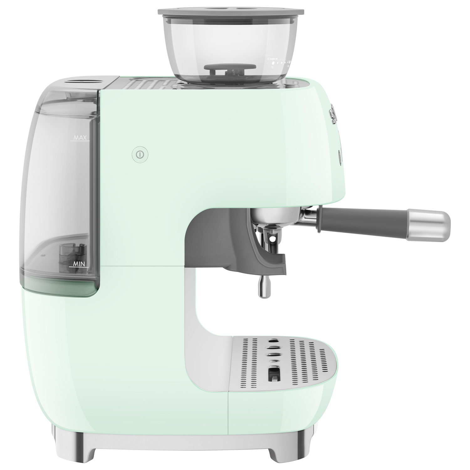 Smeg Manual Espresso Coffee Machine with Frother & Coffee Grinder - Pastel Green